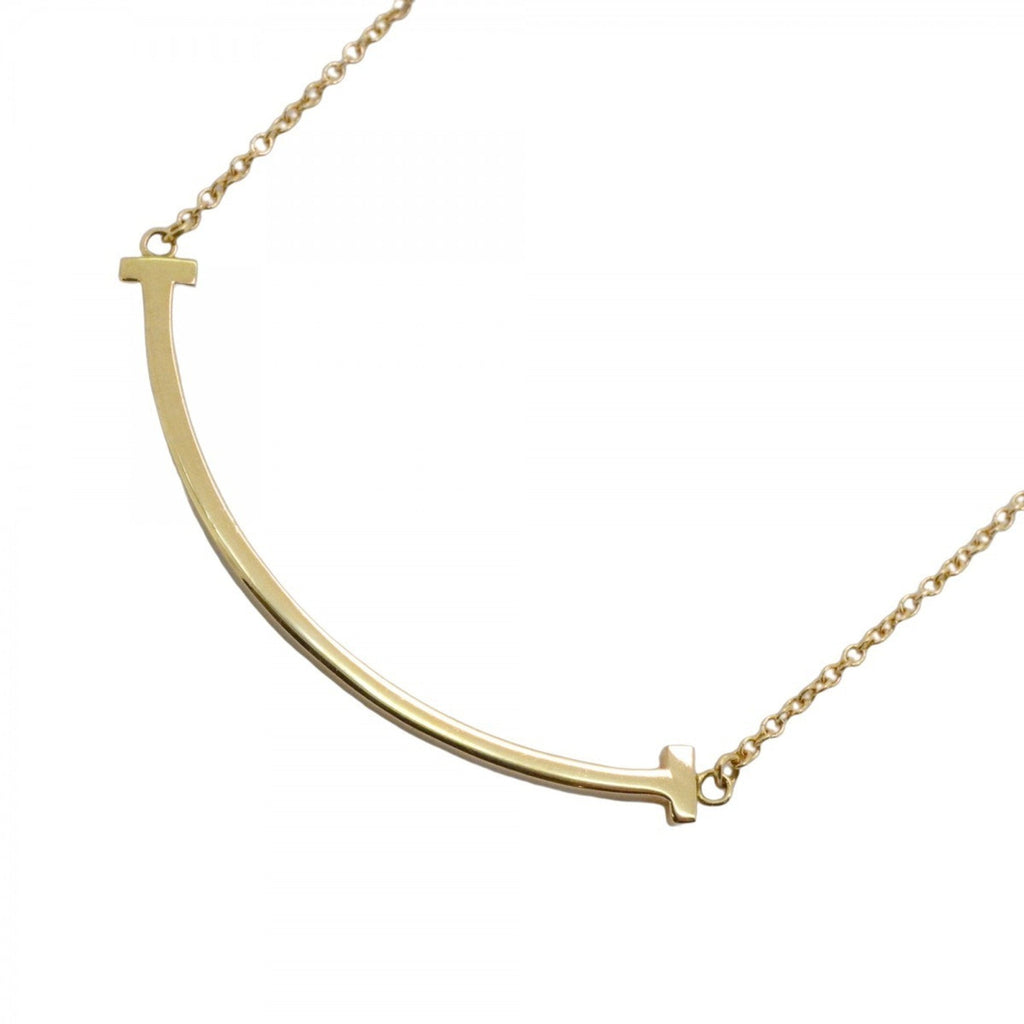 T Smile Pendant Necklace 18K Yellow Gold