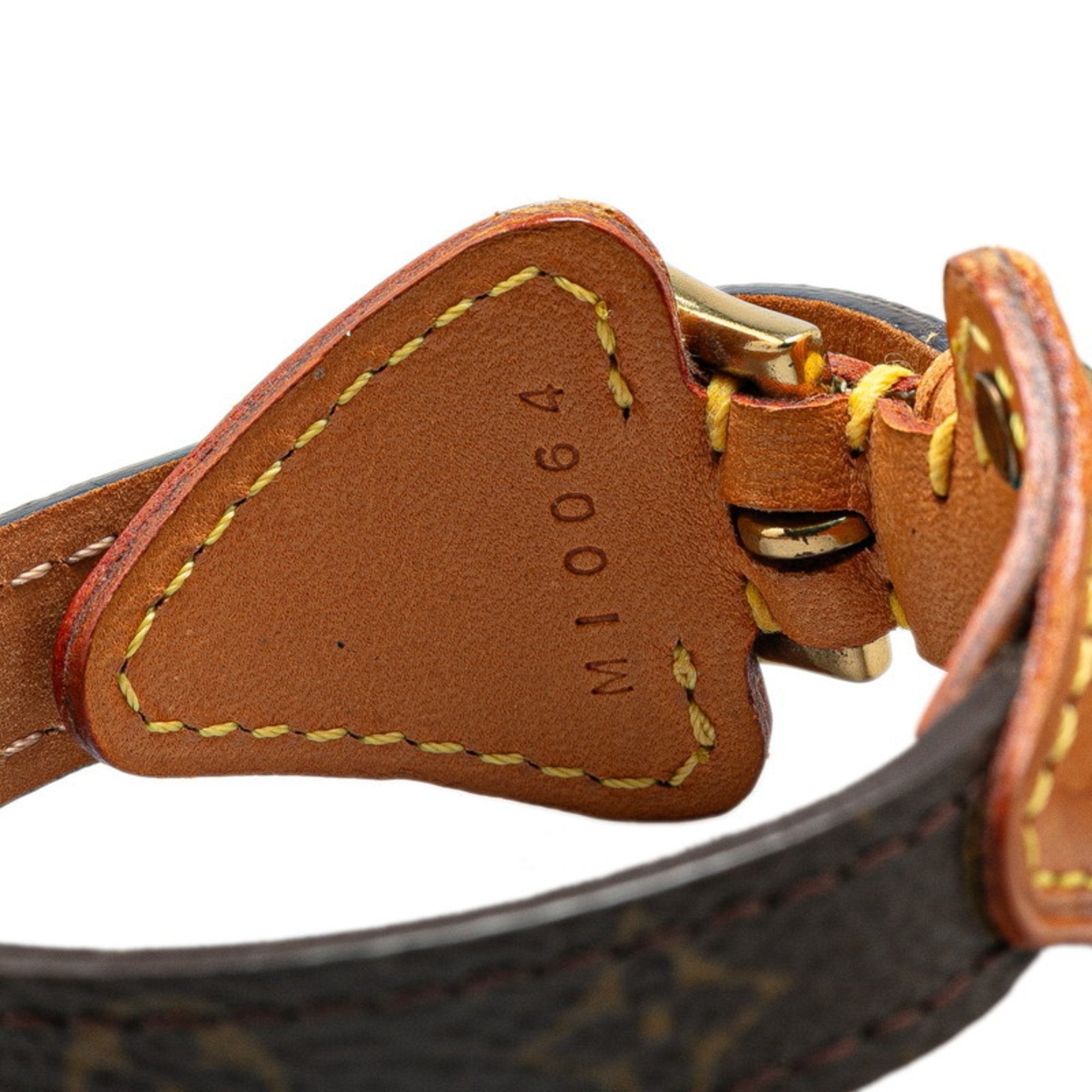 Monogram Bracelet Leather Brown