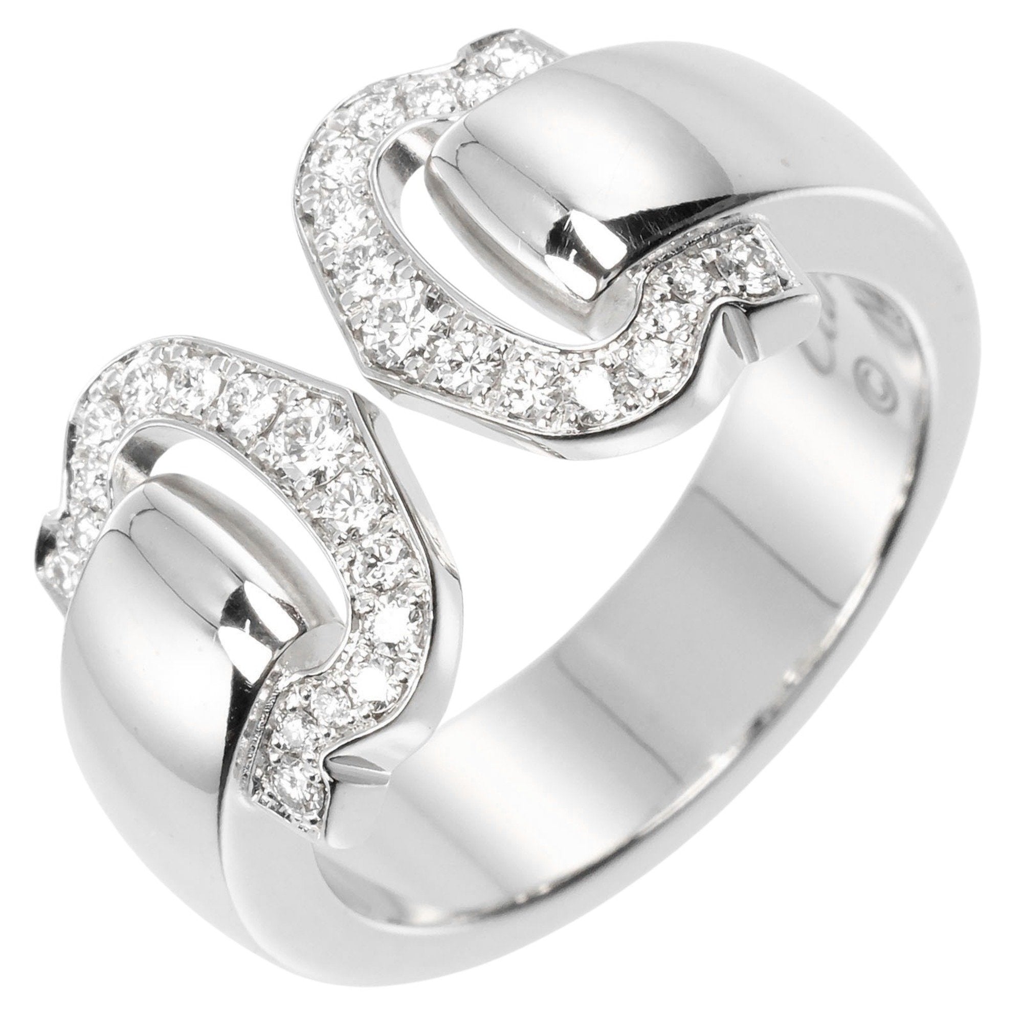 2C Bouclé Ring 18K White Gold and Diamond