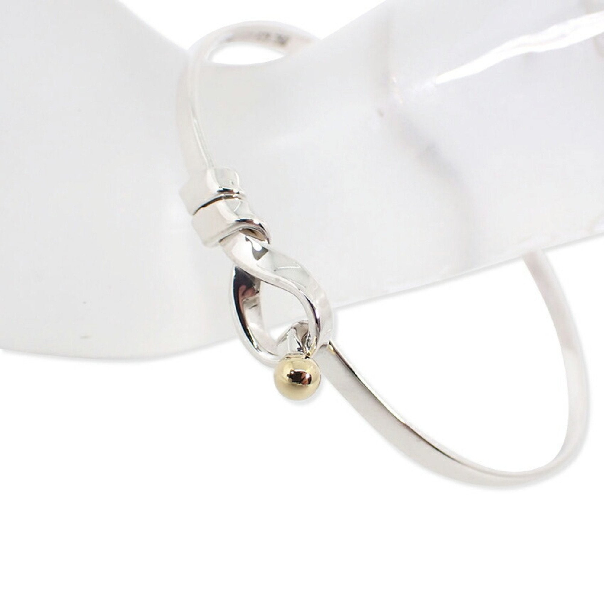 Hook and Eye Bracelet Sterling Silver and 18K Yellow Gold