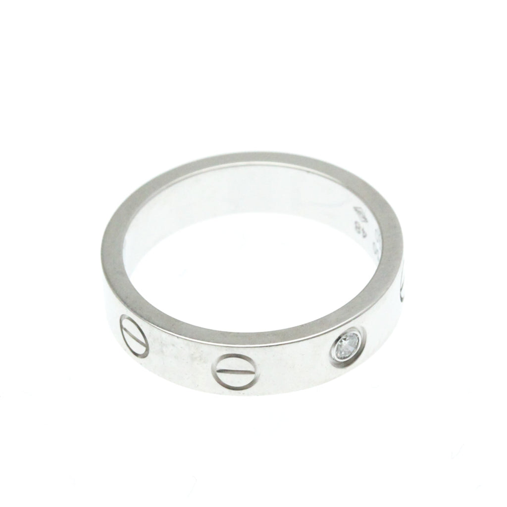 Love Ring 18K White Gold Mini with Diamond