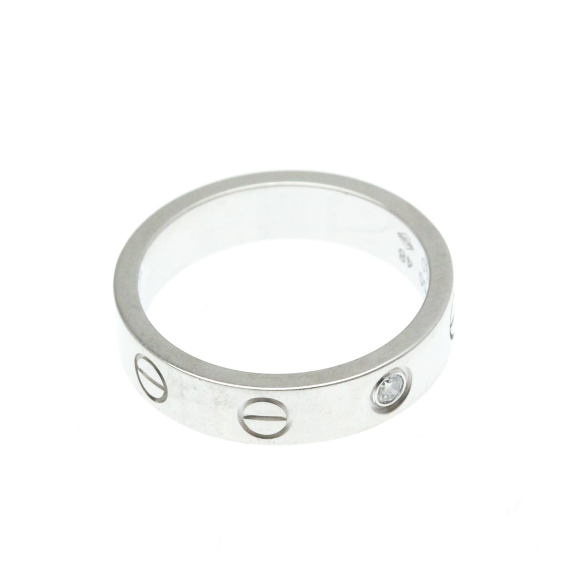 Love Ring 18K White Gold Mini with Diamond