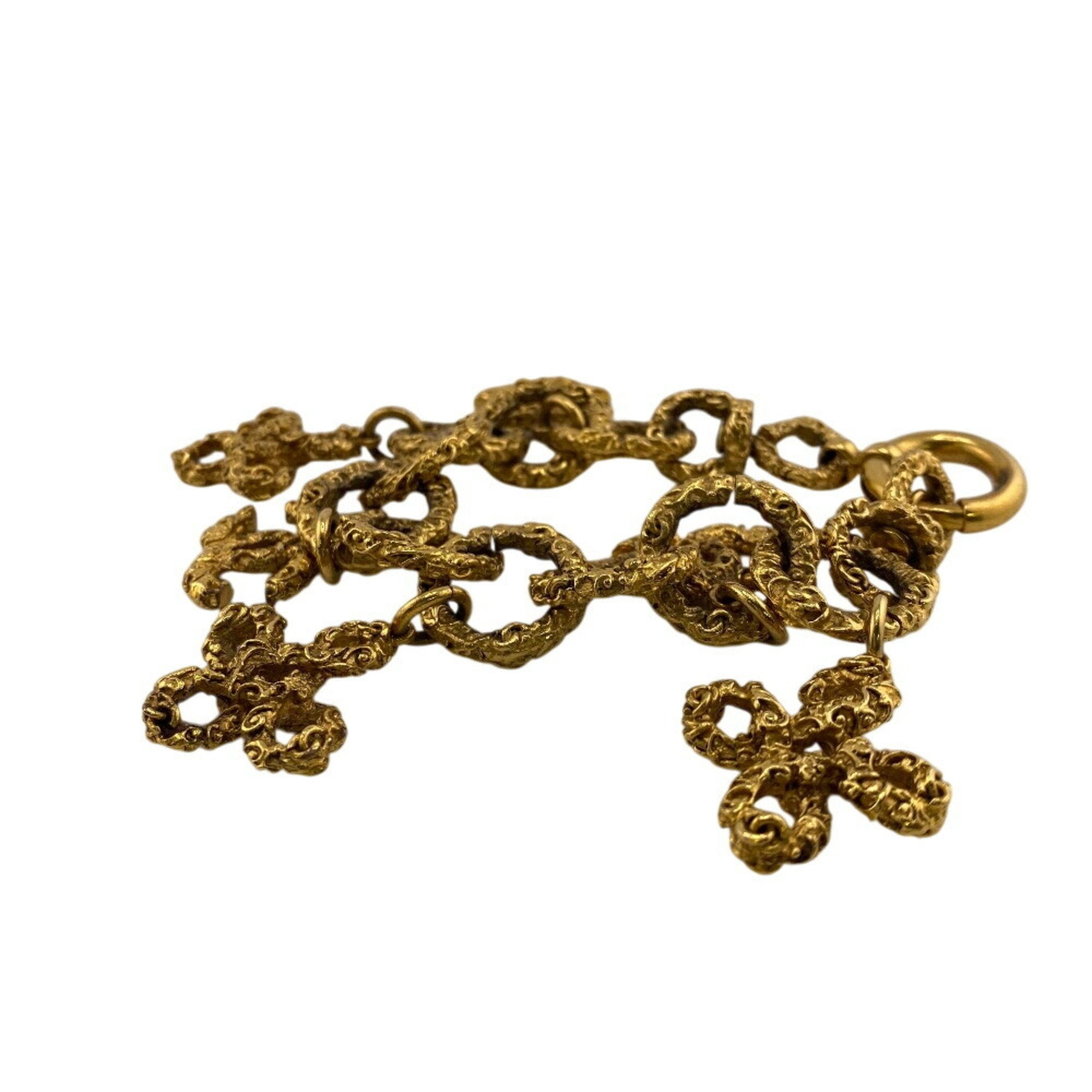 Clover Lava Ankle Bracelet Gold with Rice