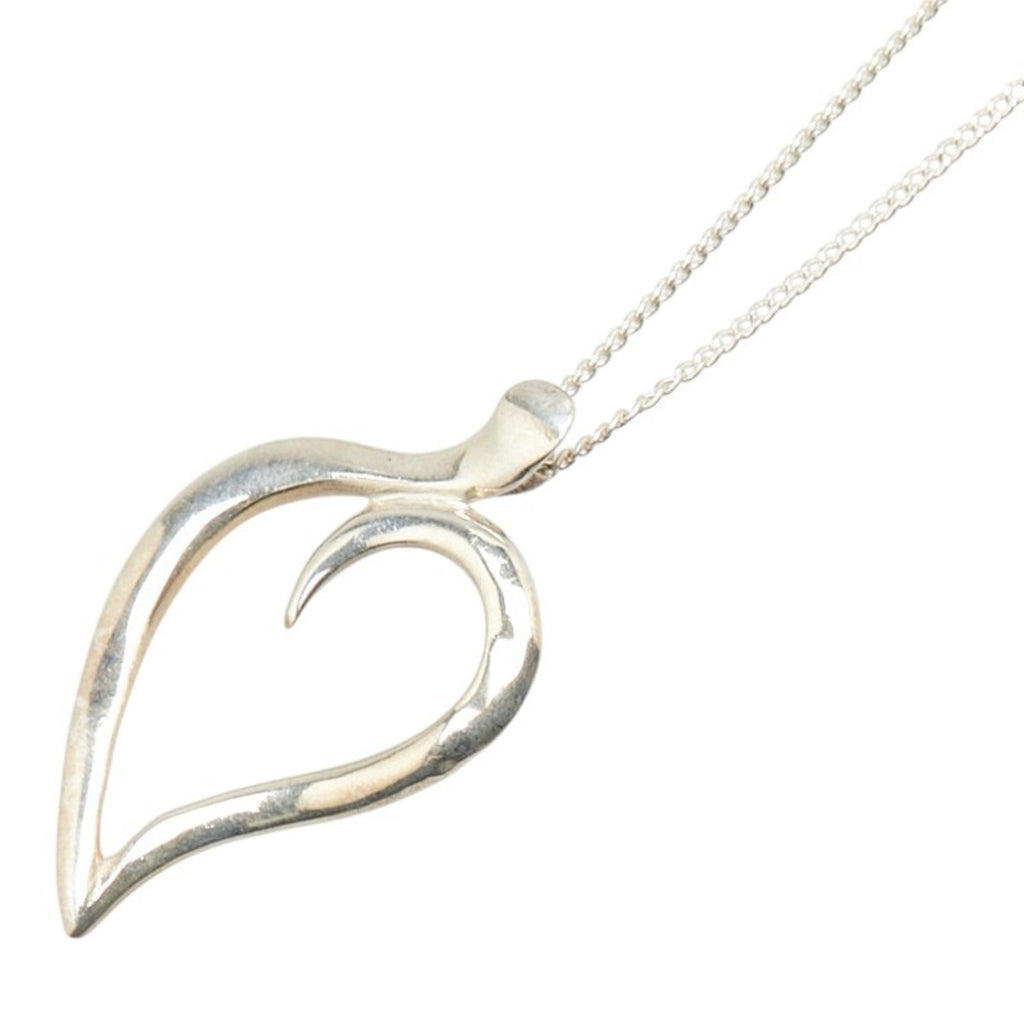 Leaf Pendant Necklace Sterling Silver