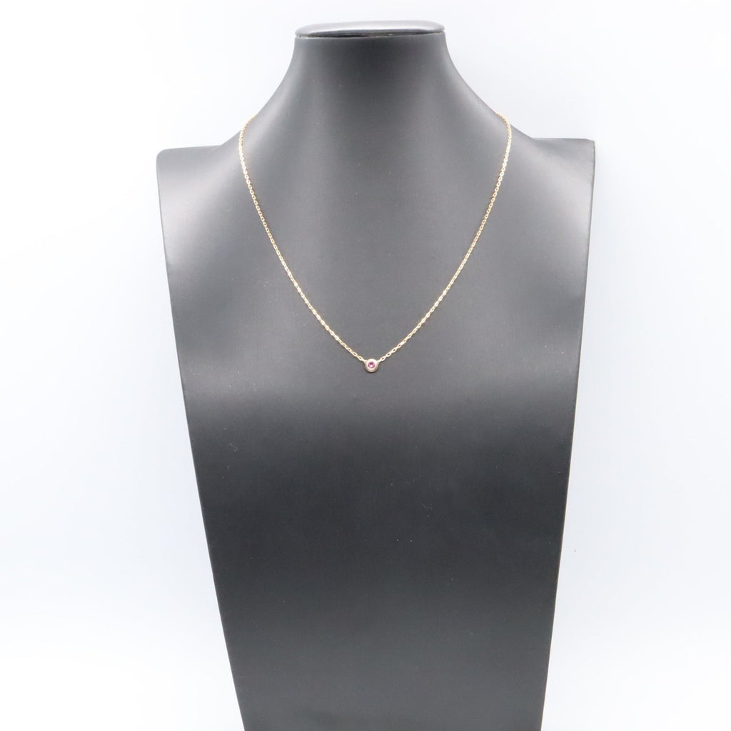 Amour Pendant Necklace 18K Rose Gold with Sapphire