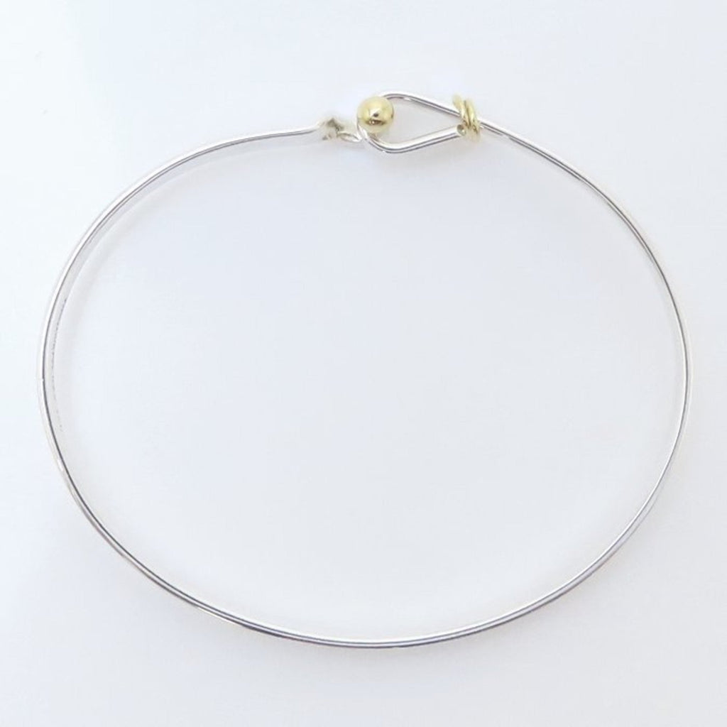 Hook Eye Bracelet Sterling Silver and 18K Yellow Gold