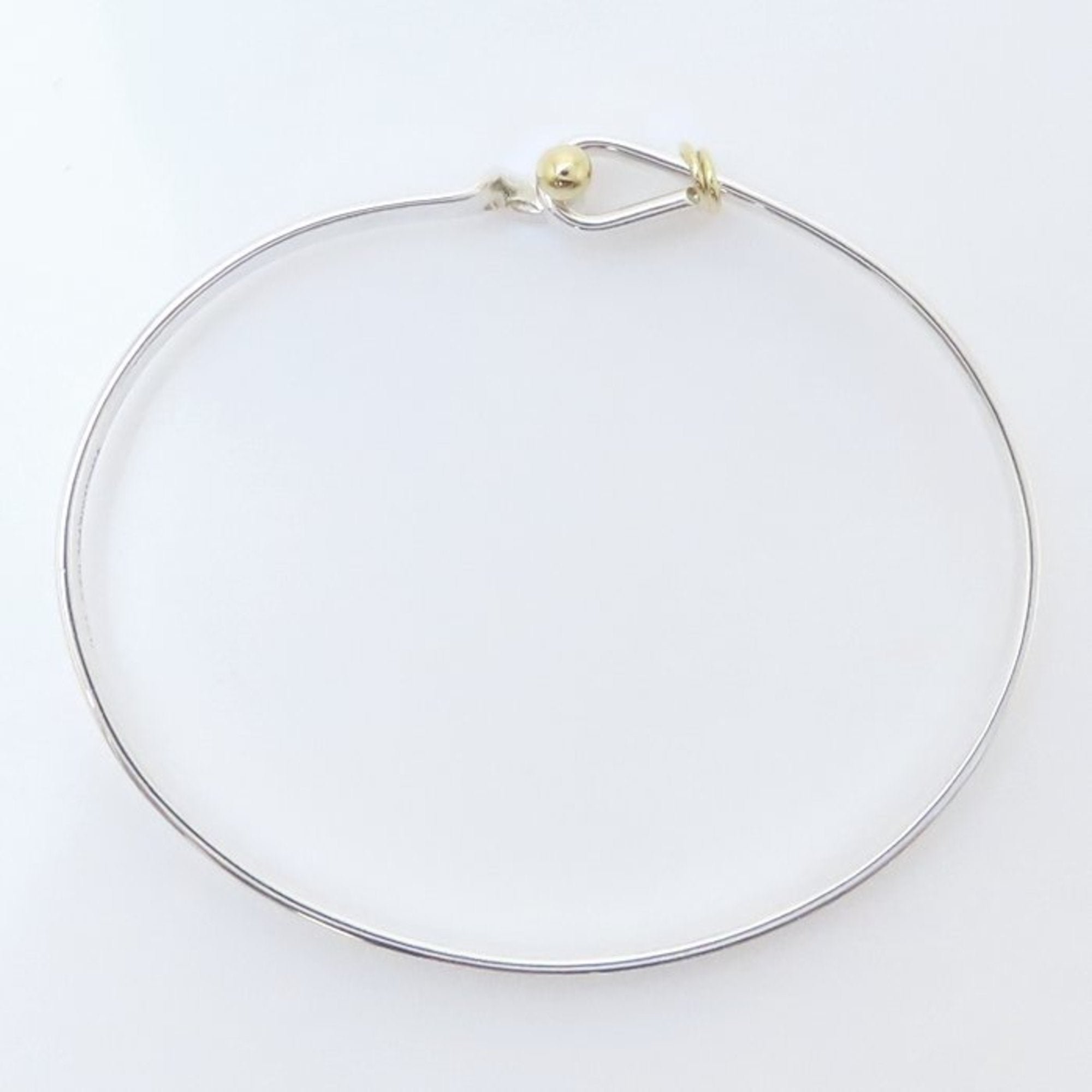 Hook Eye Bracelet Sterling Silver and 18K Yellow Gold