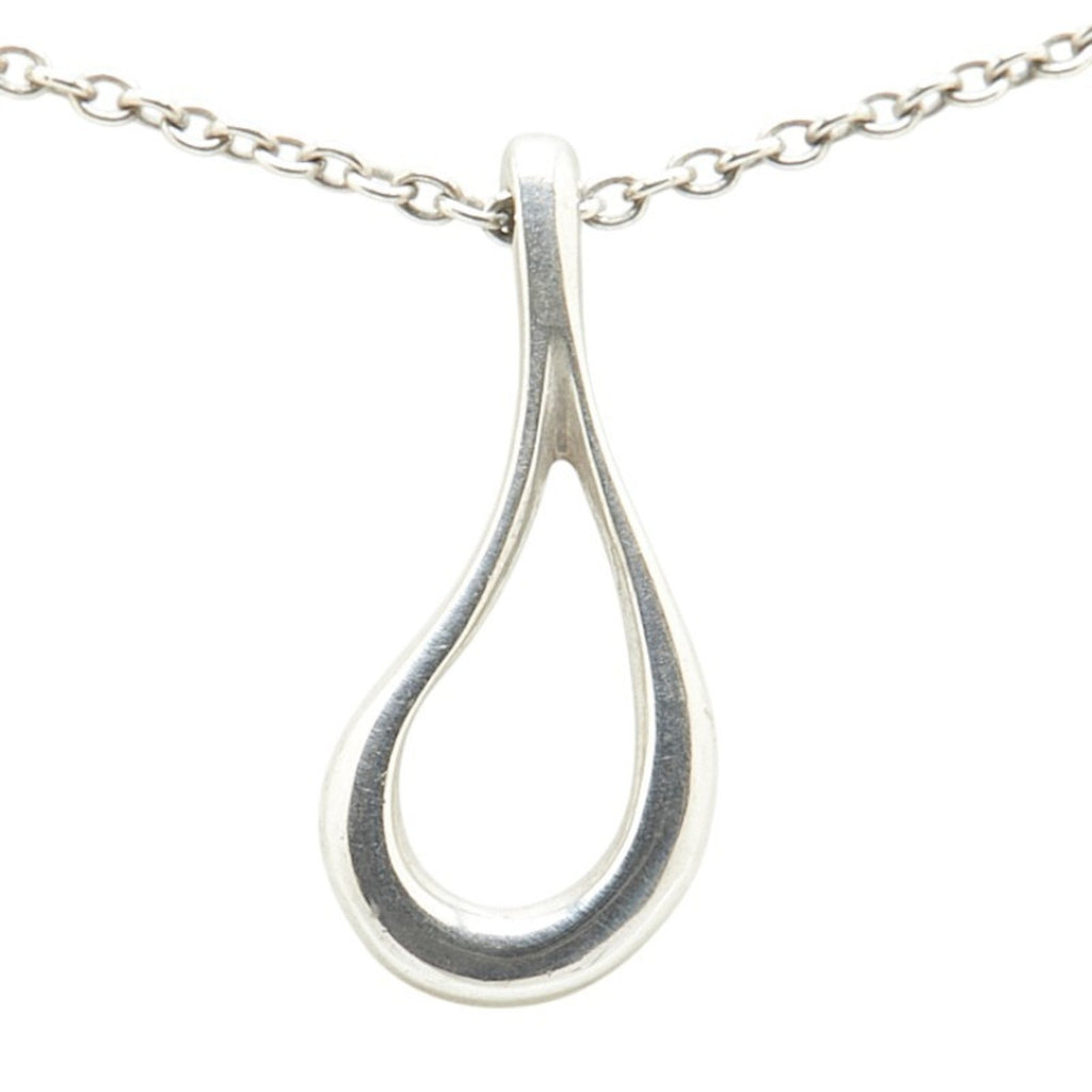 Teardrop Pendant Necklace Sterling Silver