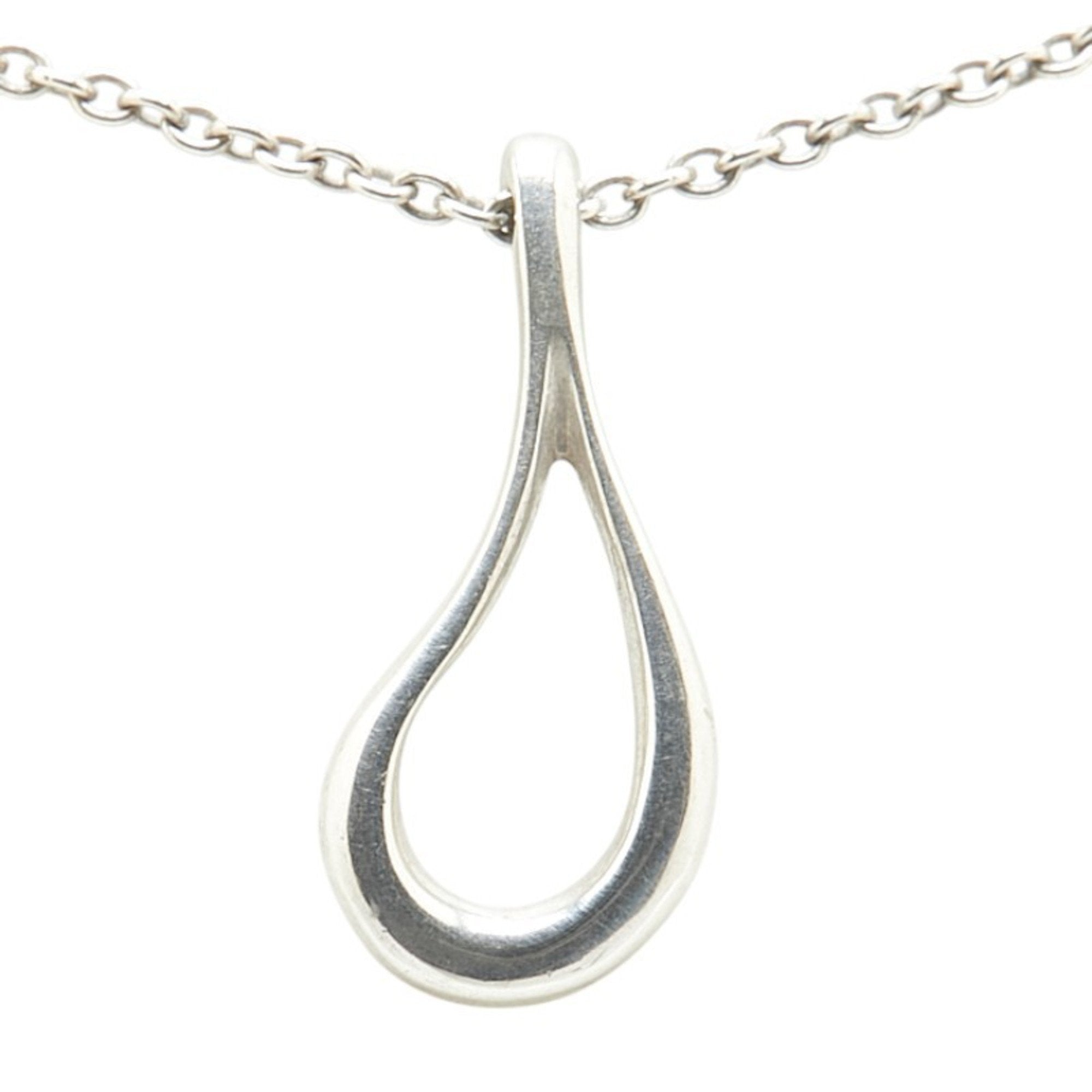 Teardrop Pendant Necklace Sterling Silver