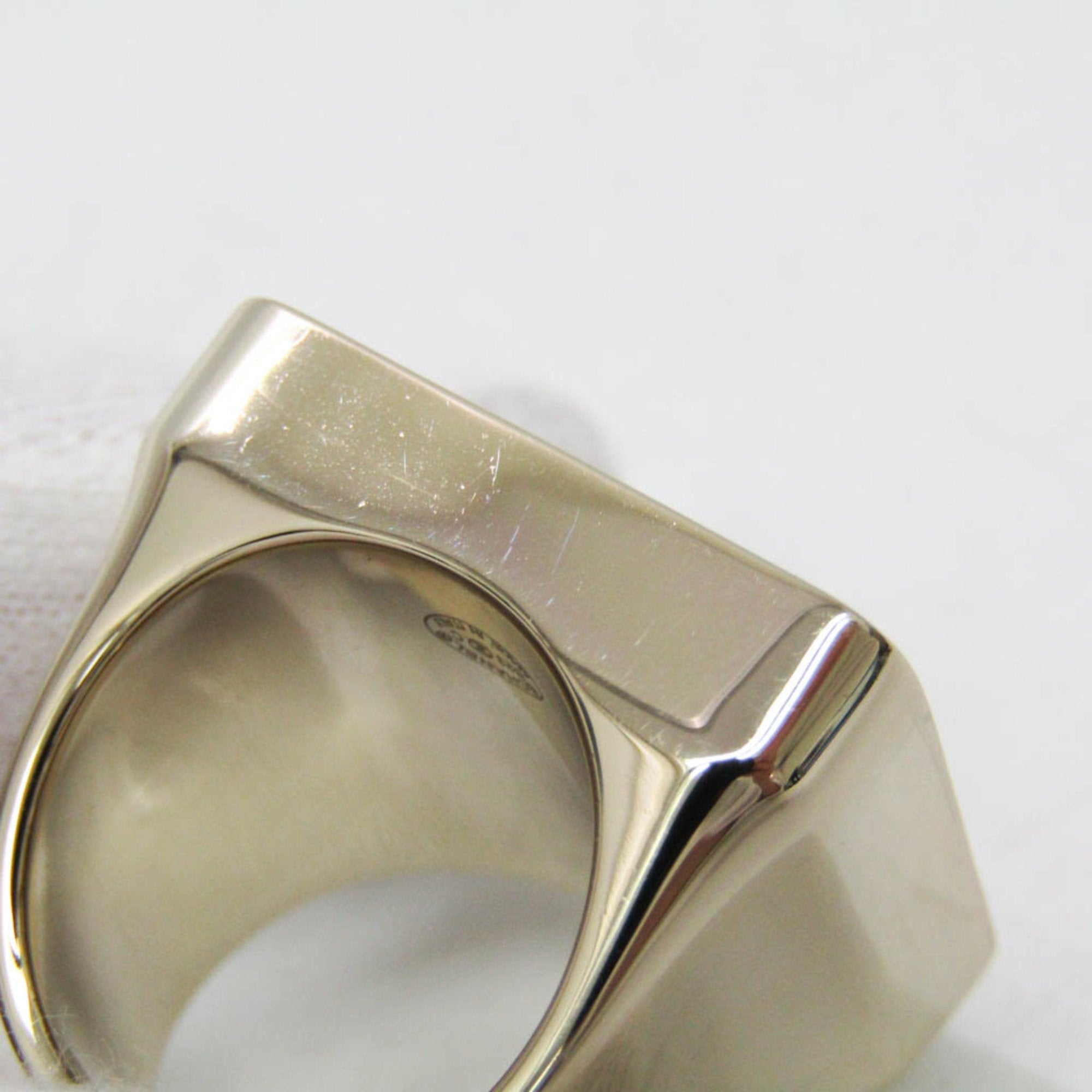 CC Logo Ring Silver-Tone Metal