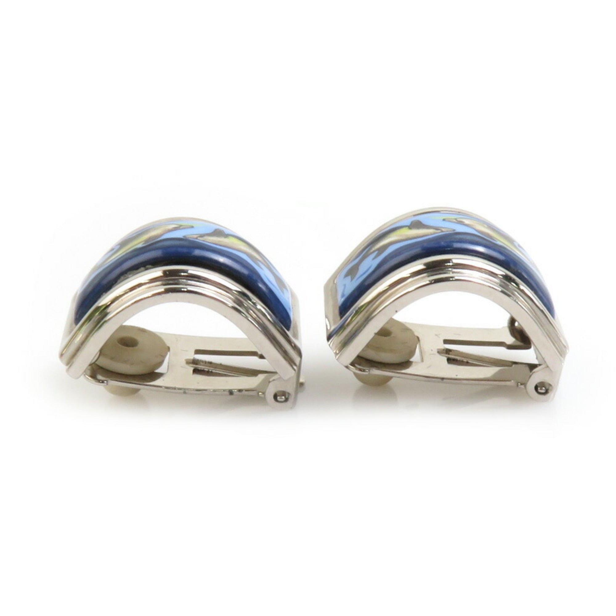 Clip-On Earrings Enamel and Metal