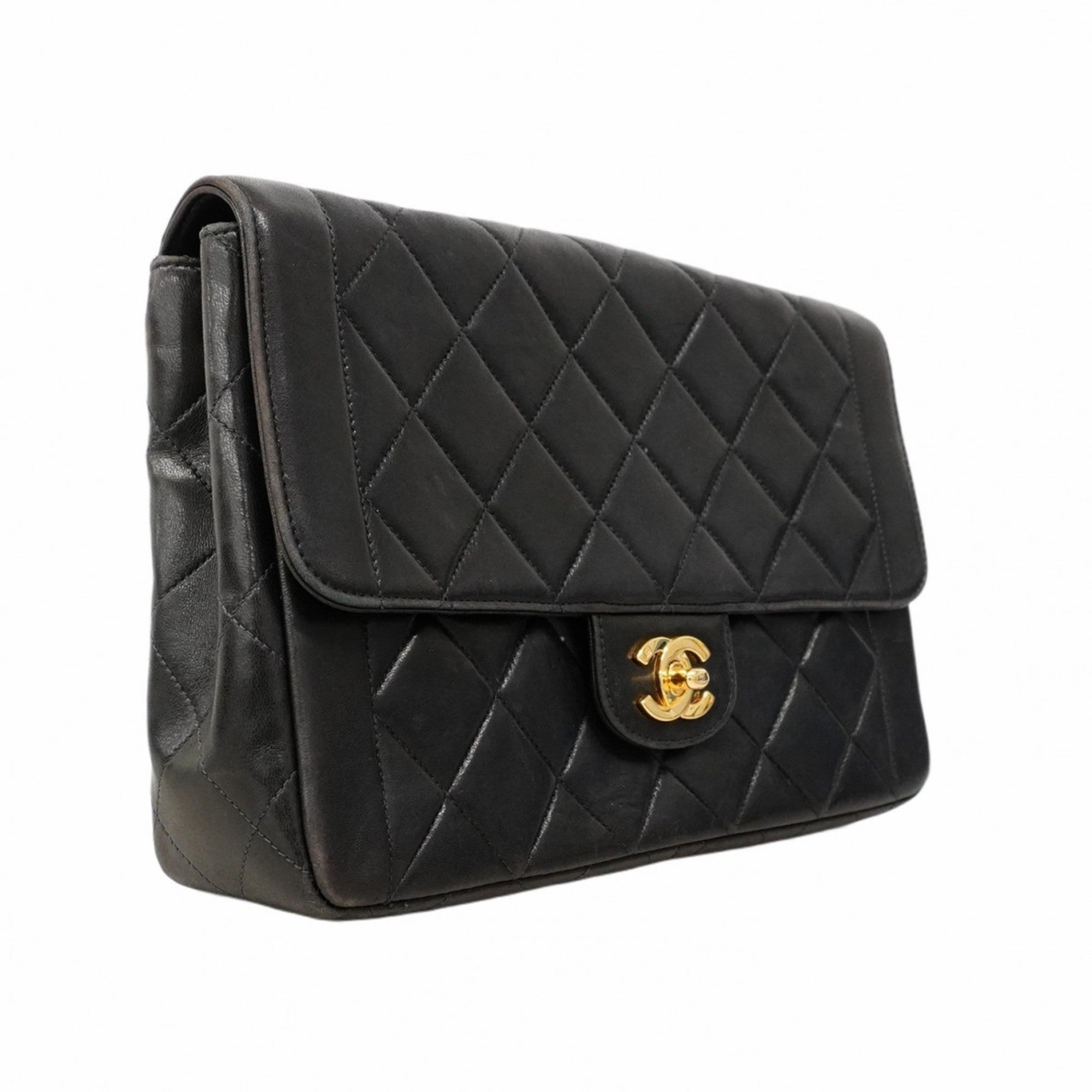 Vintage CC Chain Flap Bag Quilted Lambskin Medium