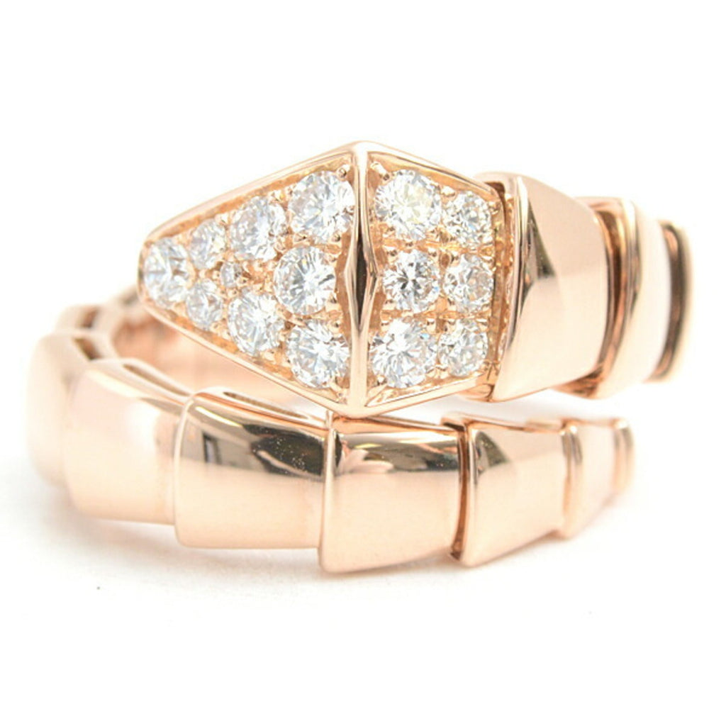 Serpenti Viper Ring 18K Rose Gold with Diamonds