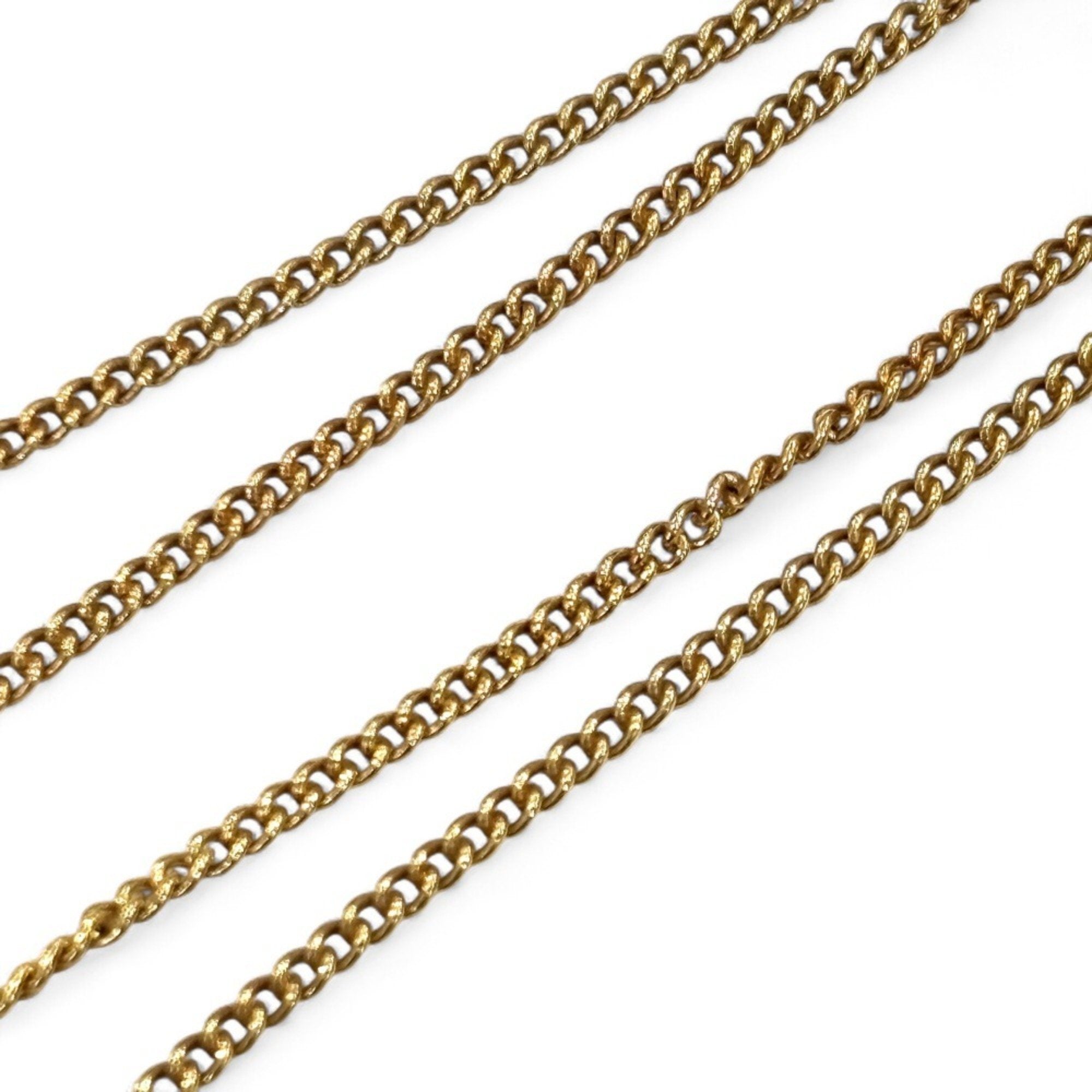 Circle Logo Pendant Necklace Gold
