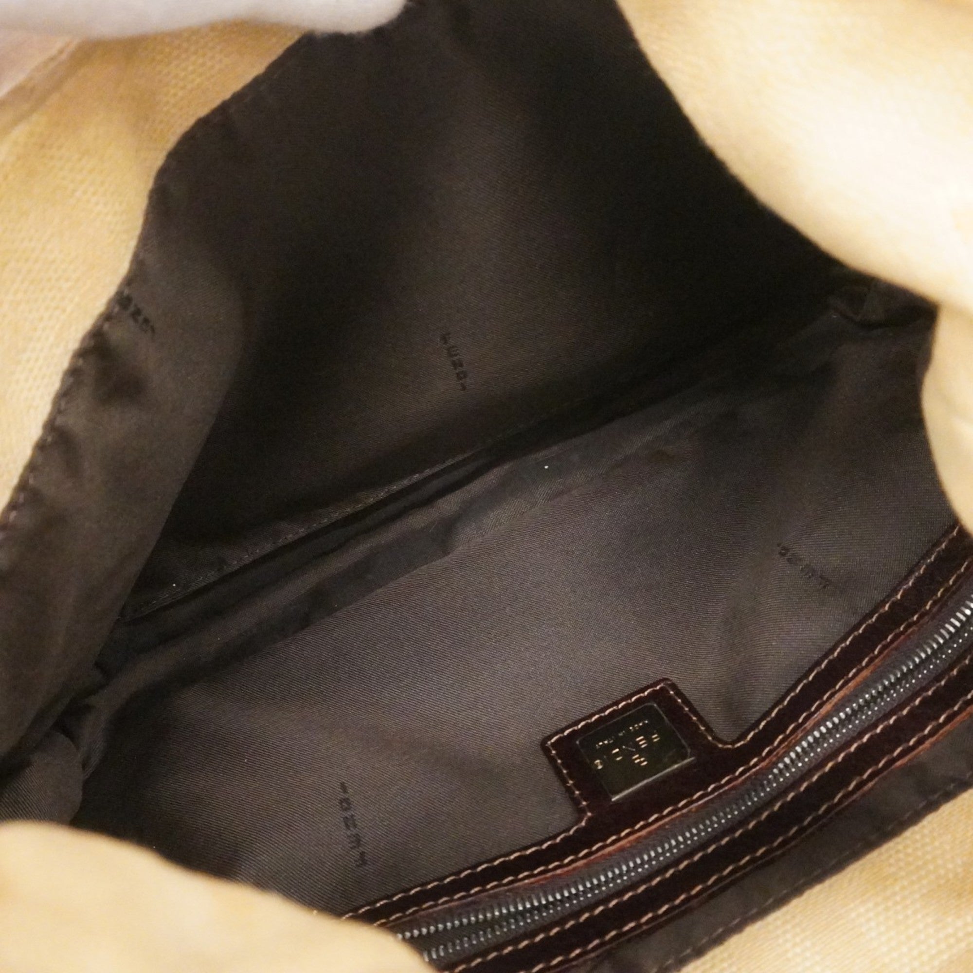 Vintage Shoulder Bag Zucca Canvas Medium