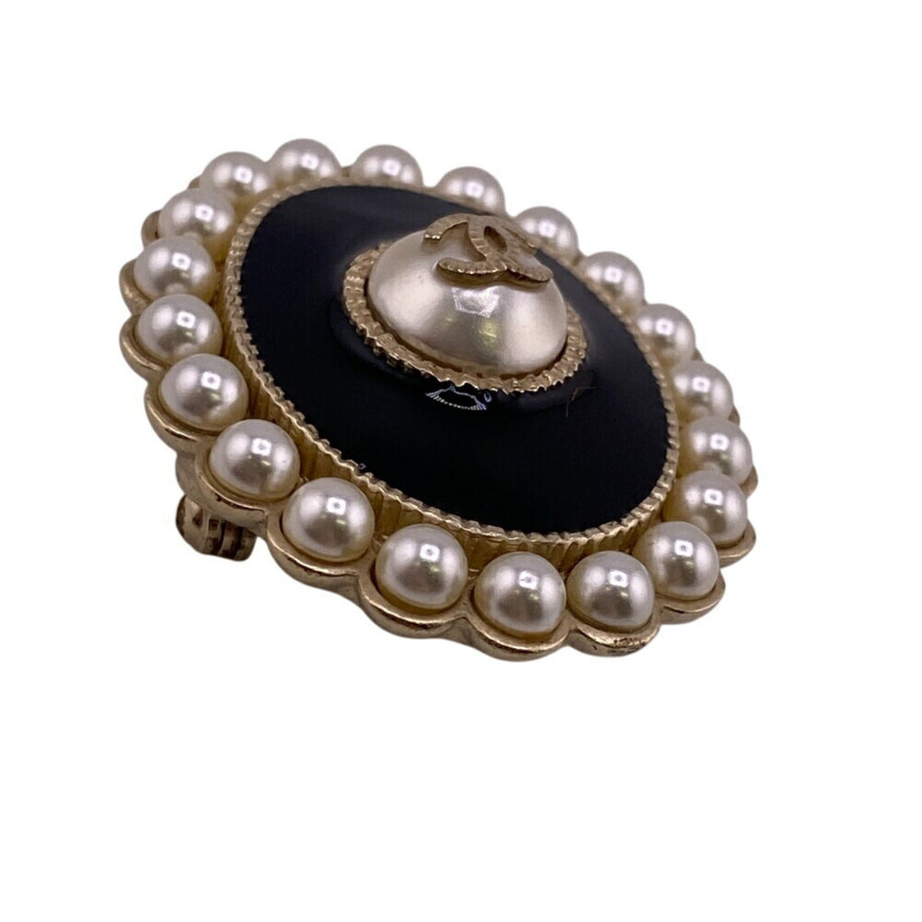 CC Logo Brooch Metal