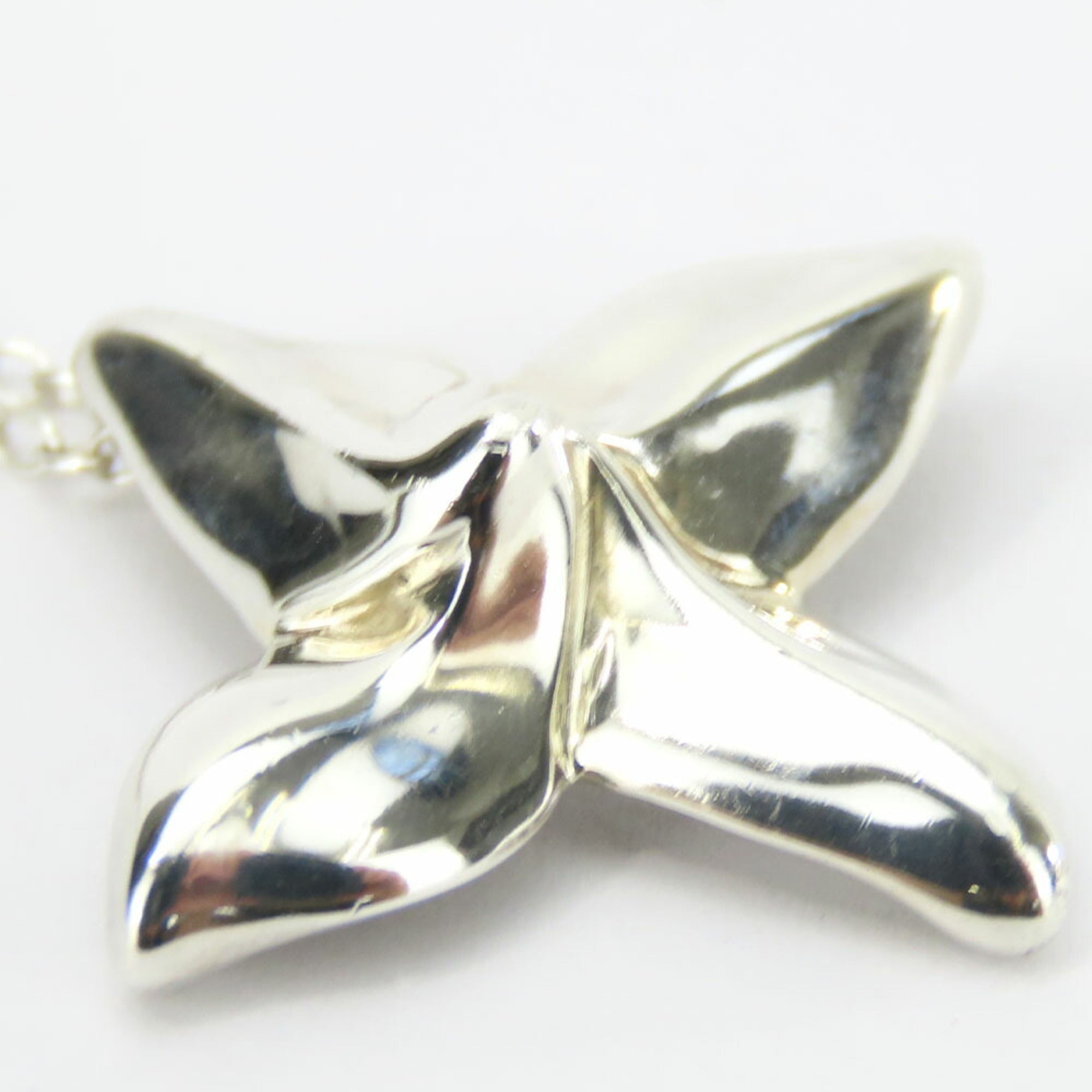 Poinsettia Pendant Necklace Sterling Silver