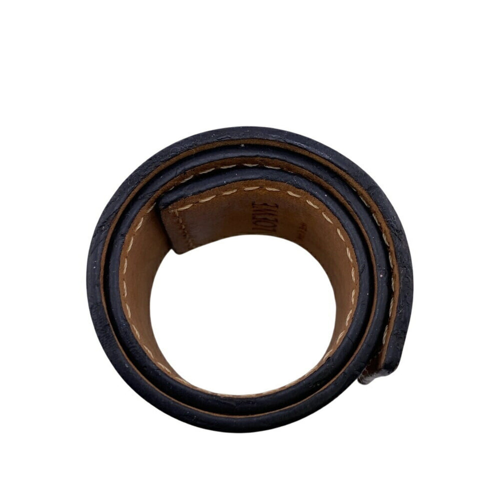 Anagram Slap Bracelet Leather Brown and Camel