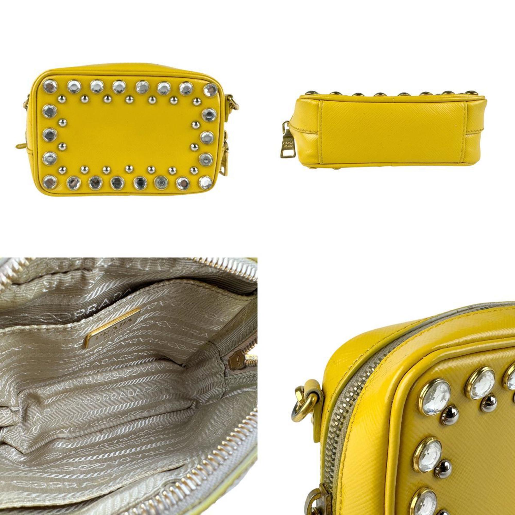 Zip Crossbody Bag Studded Vernice Saffiano Leather Mini