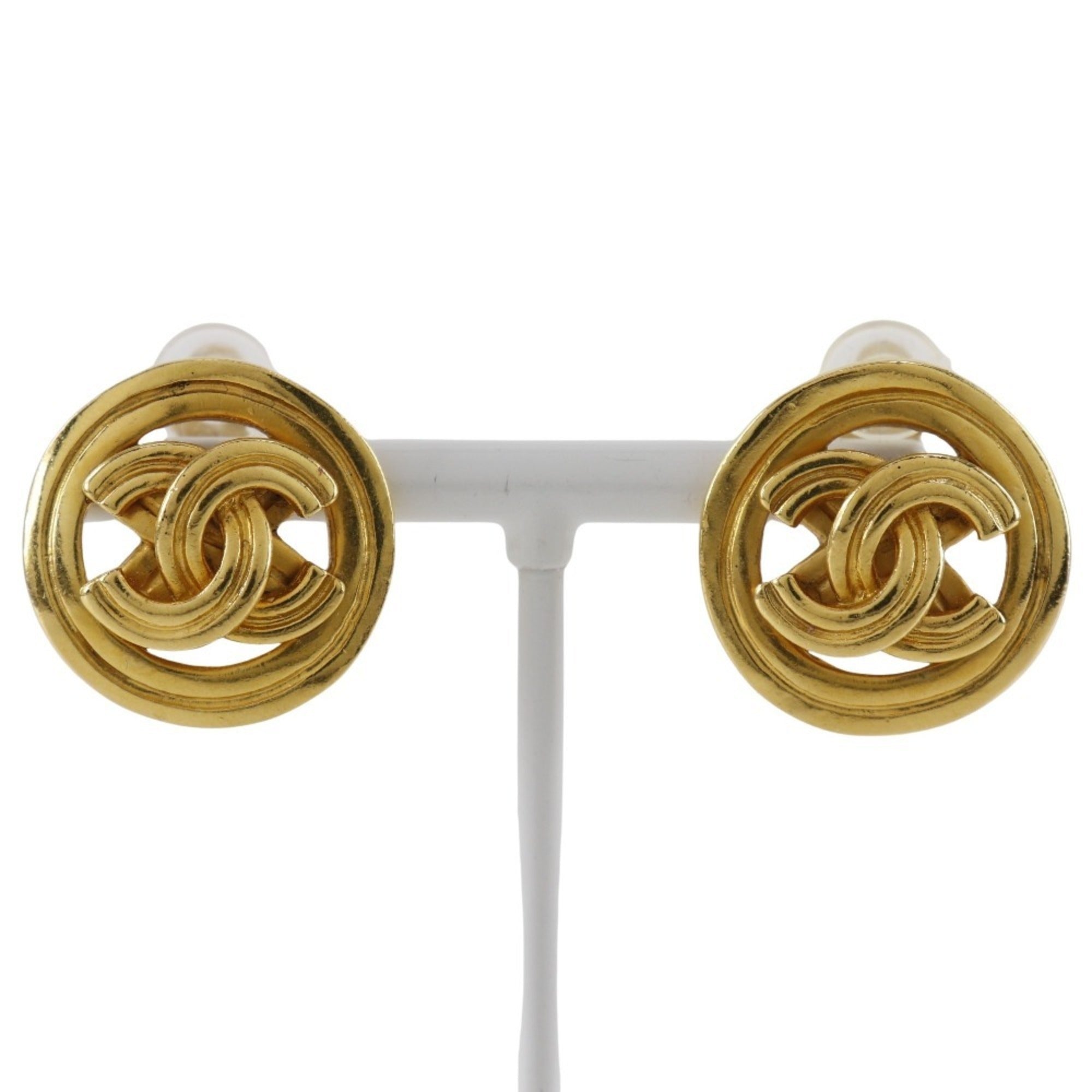 CC Logo Clip-On Earrings Metal