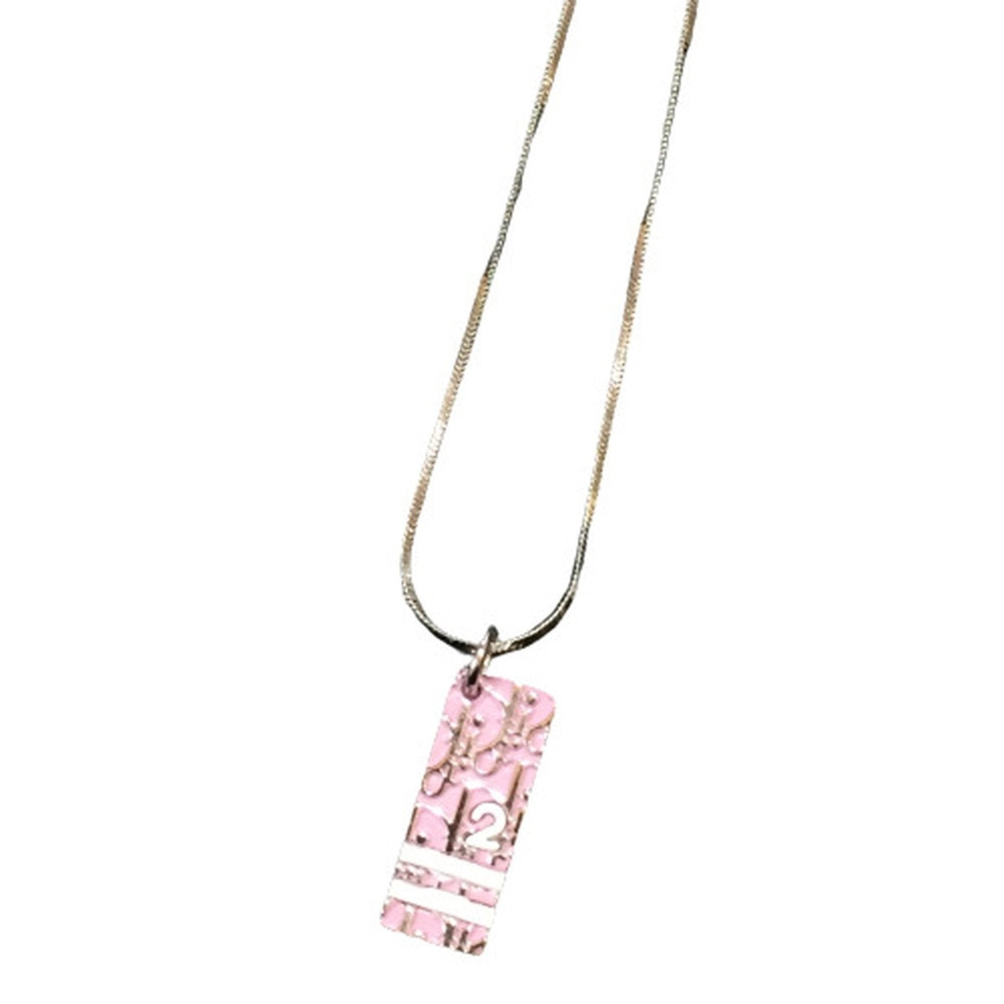 Trotter Pendant Necklace Pink and Silver