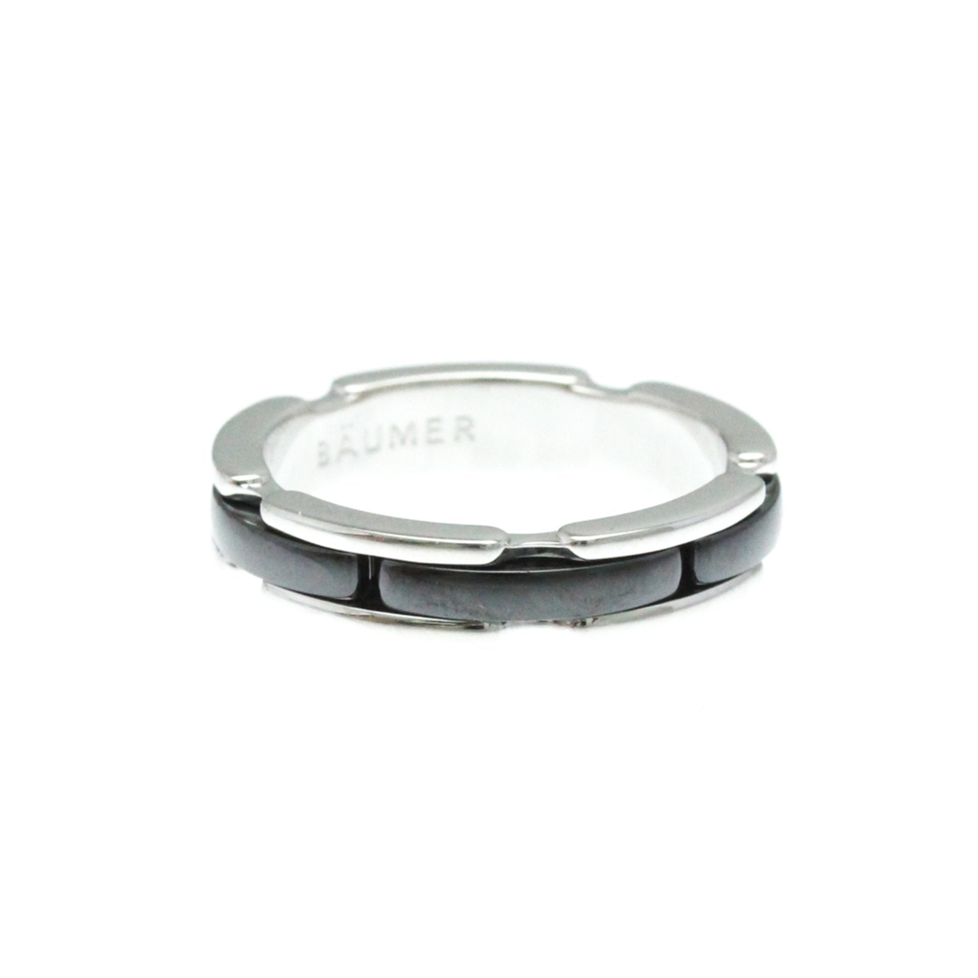 Band Ring Ceramic and 18K White Gold