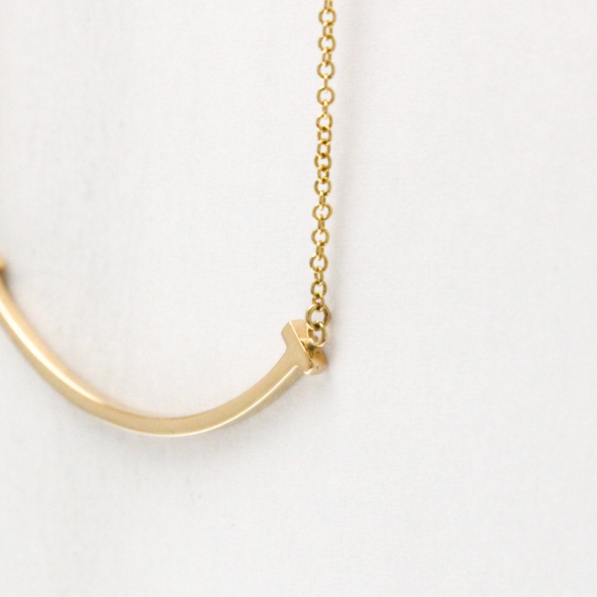 T Smile Pendant Necklace 18K Rose Gold