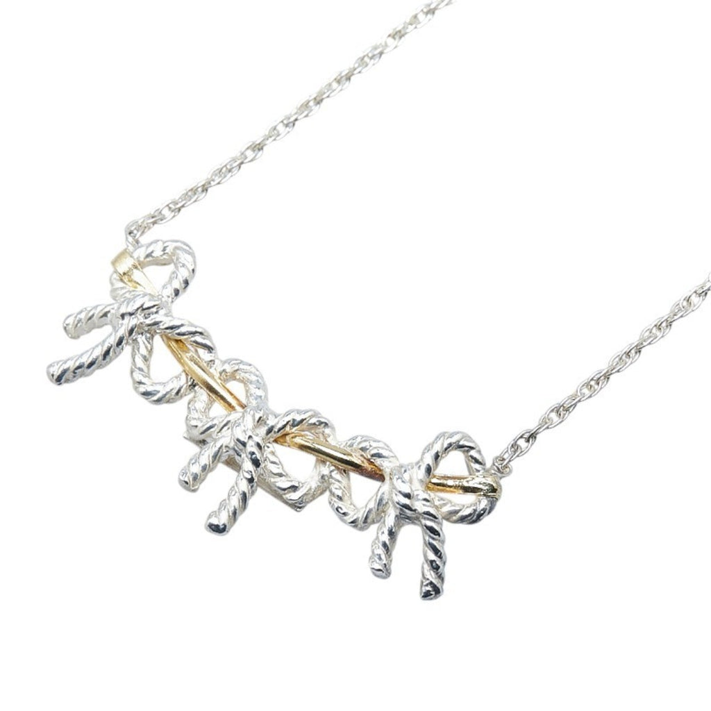 Pendant Necklace 18K Gold and Sterling Silver