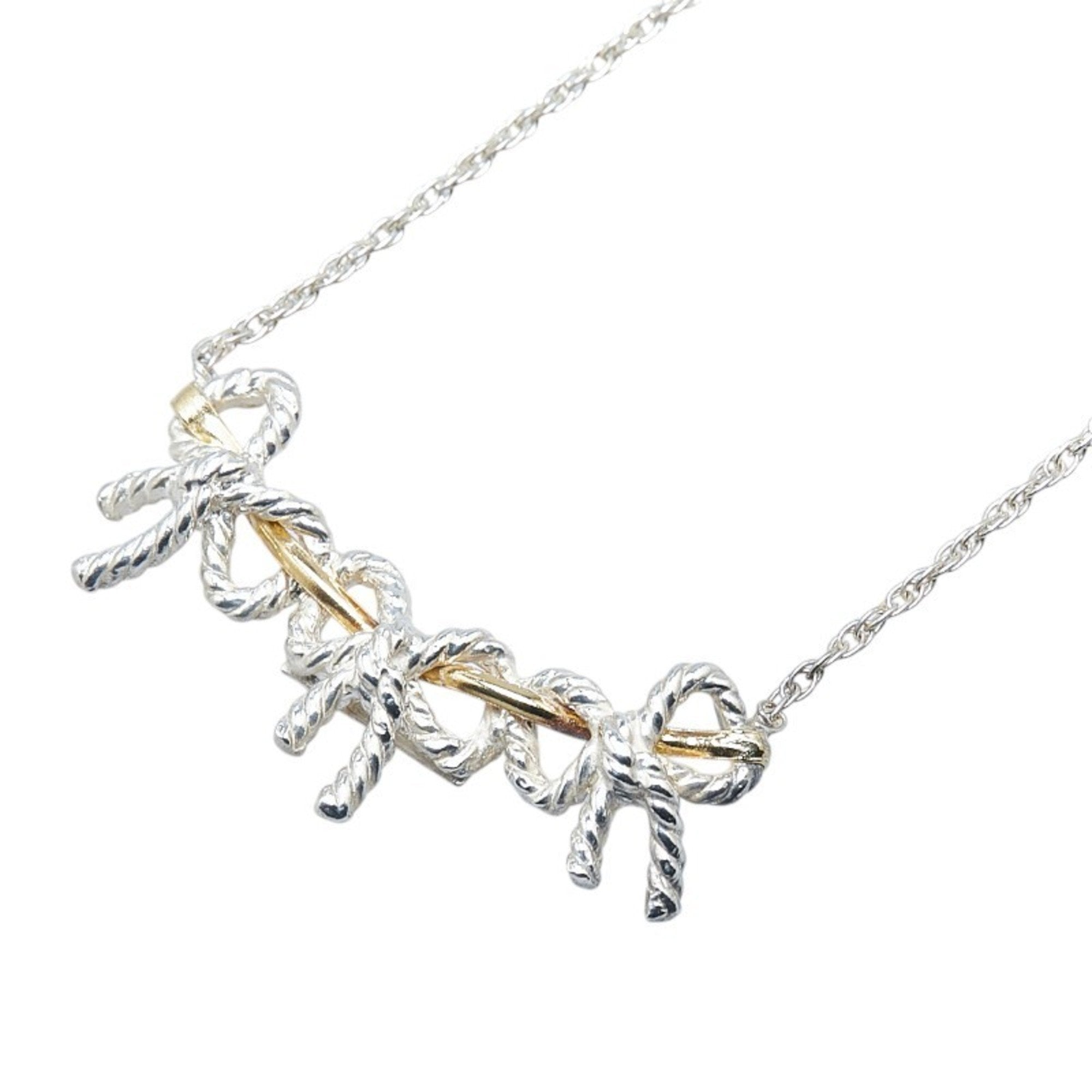 Pendant Necklace 18K Gold and Sterling Silver