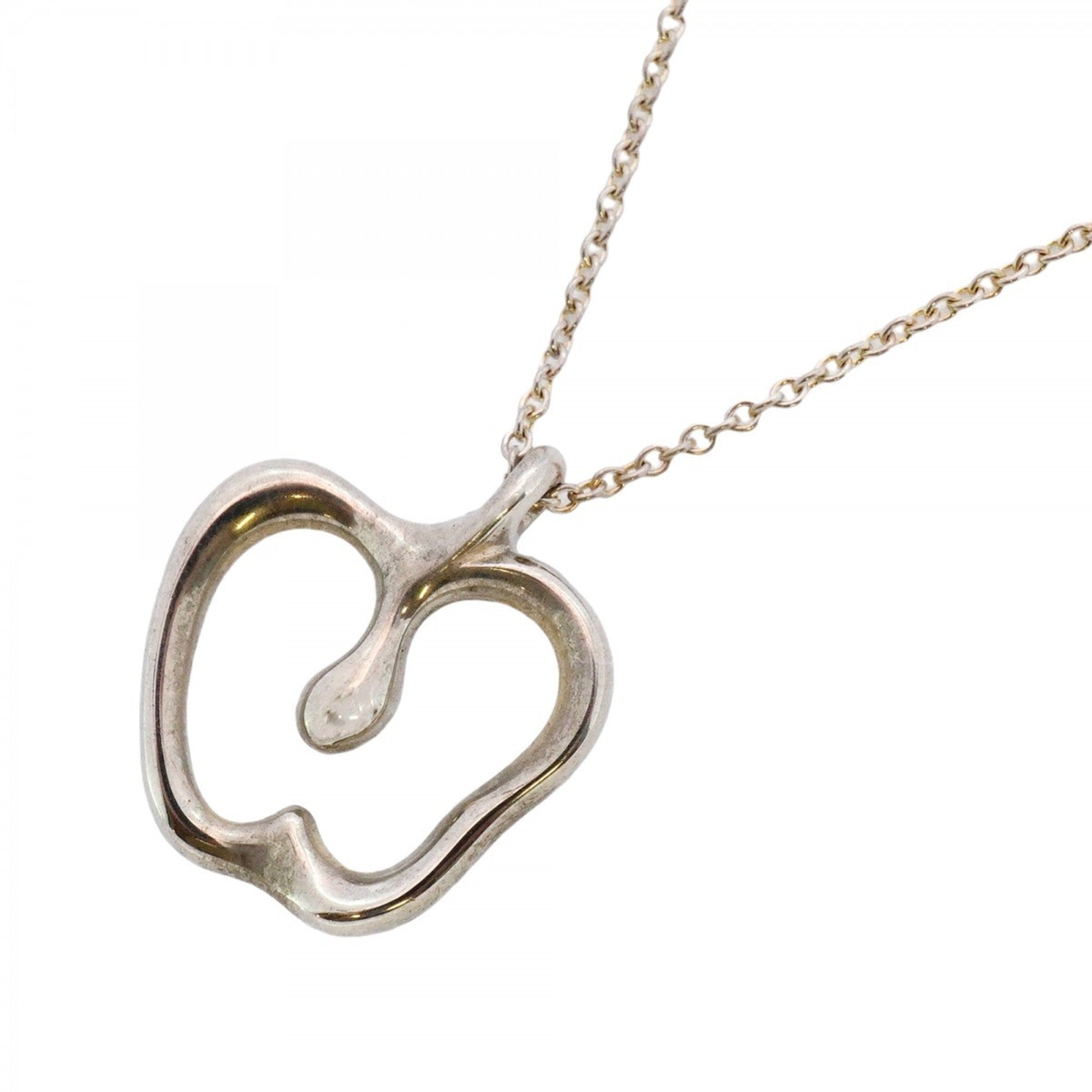 Apple Pendant Necklace Sterling Silver