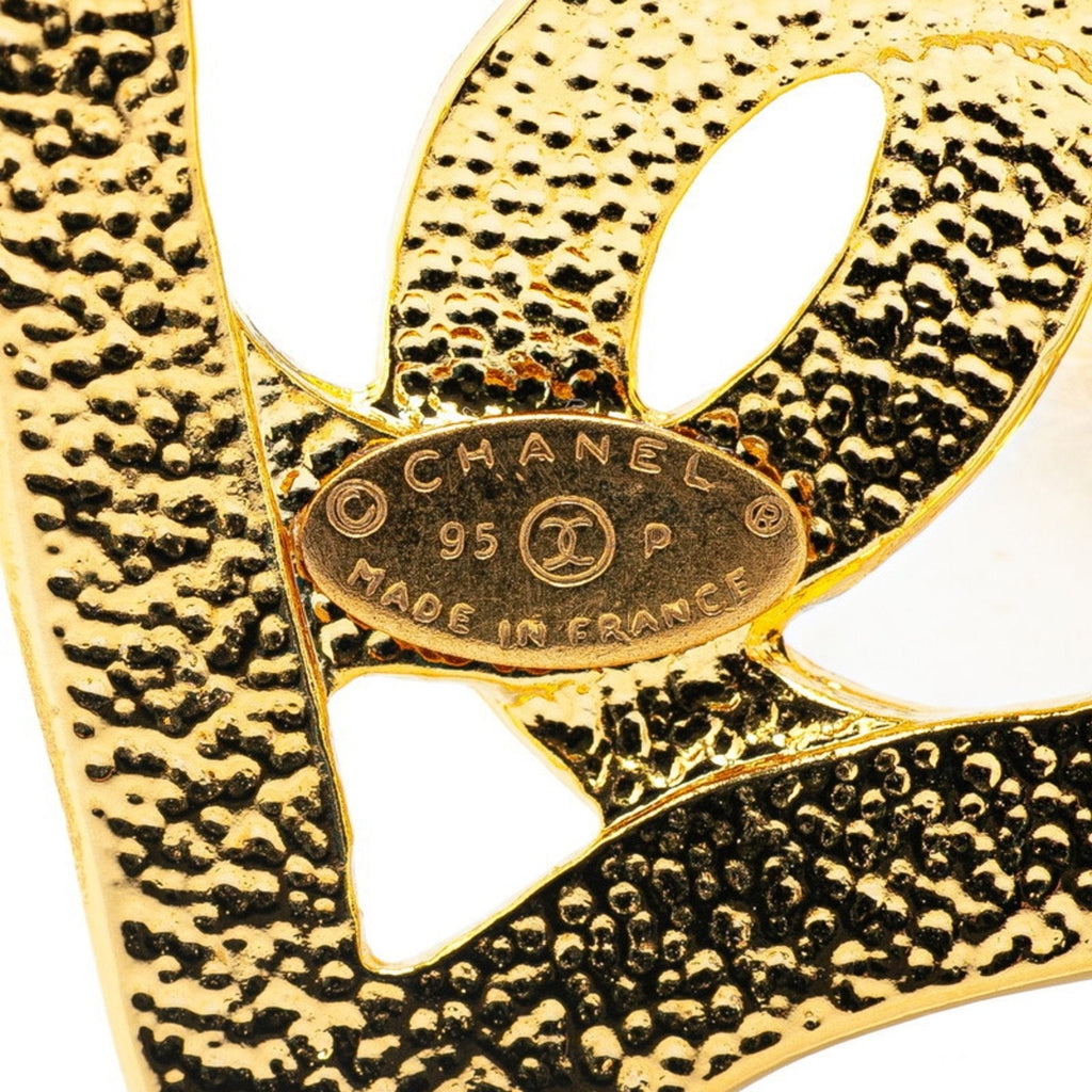 Vintage Large Coco Heart Pendant Necklace Metal