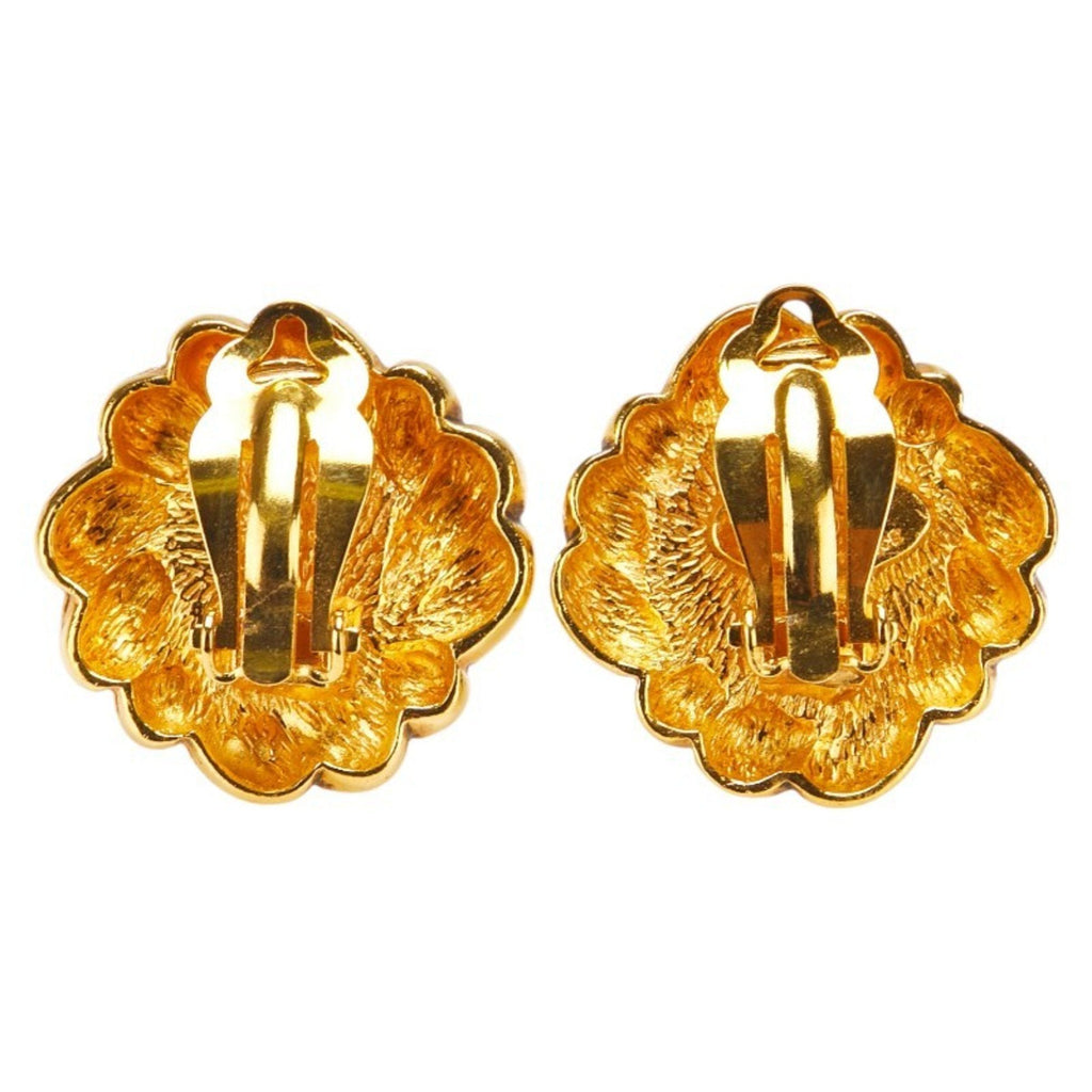 Earrings Pearl Gold-Tone Metal