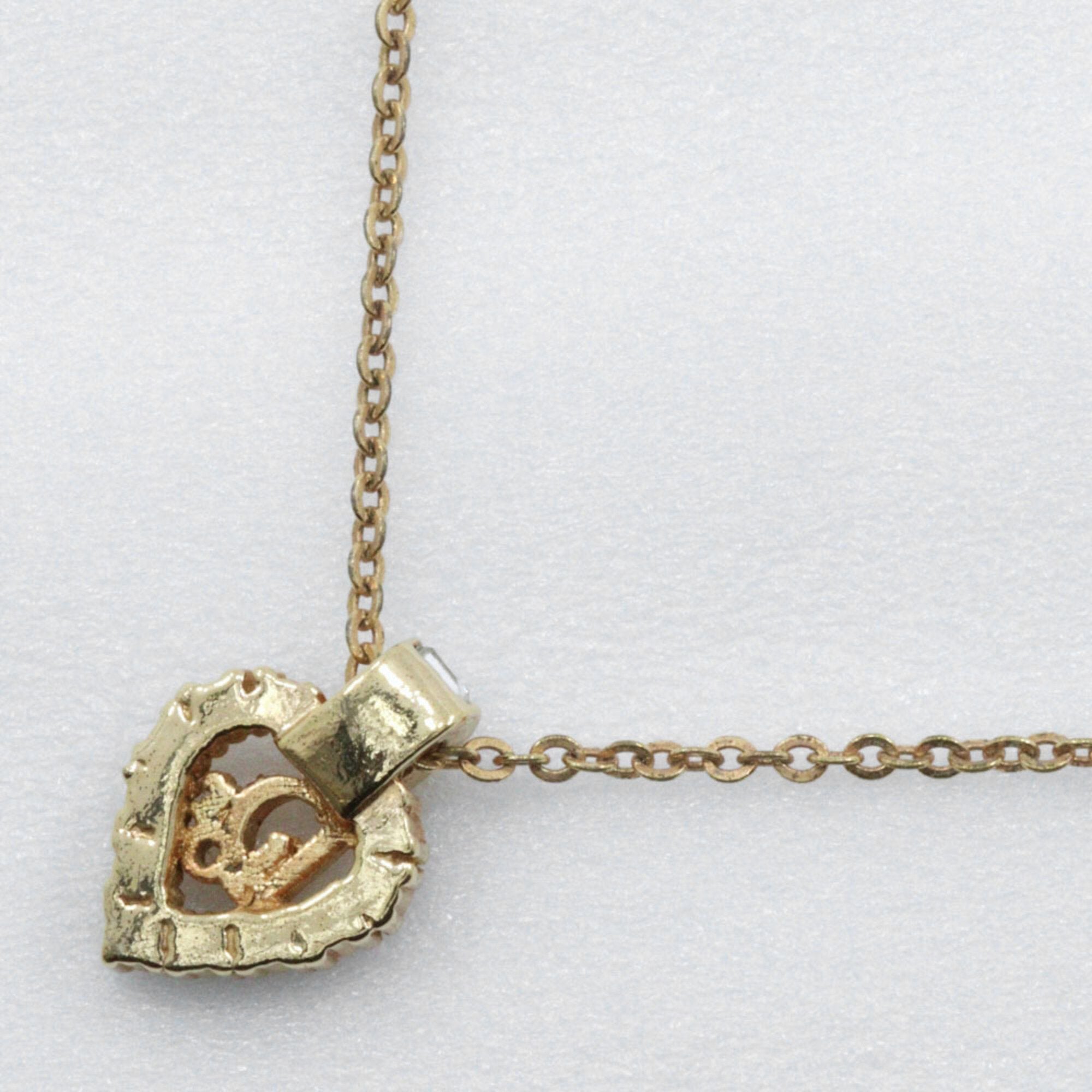 Pendant Necklace Gold With Rhinestone