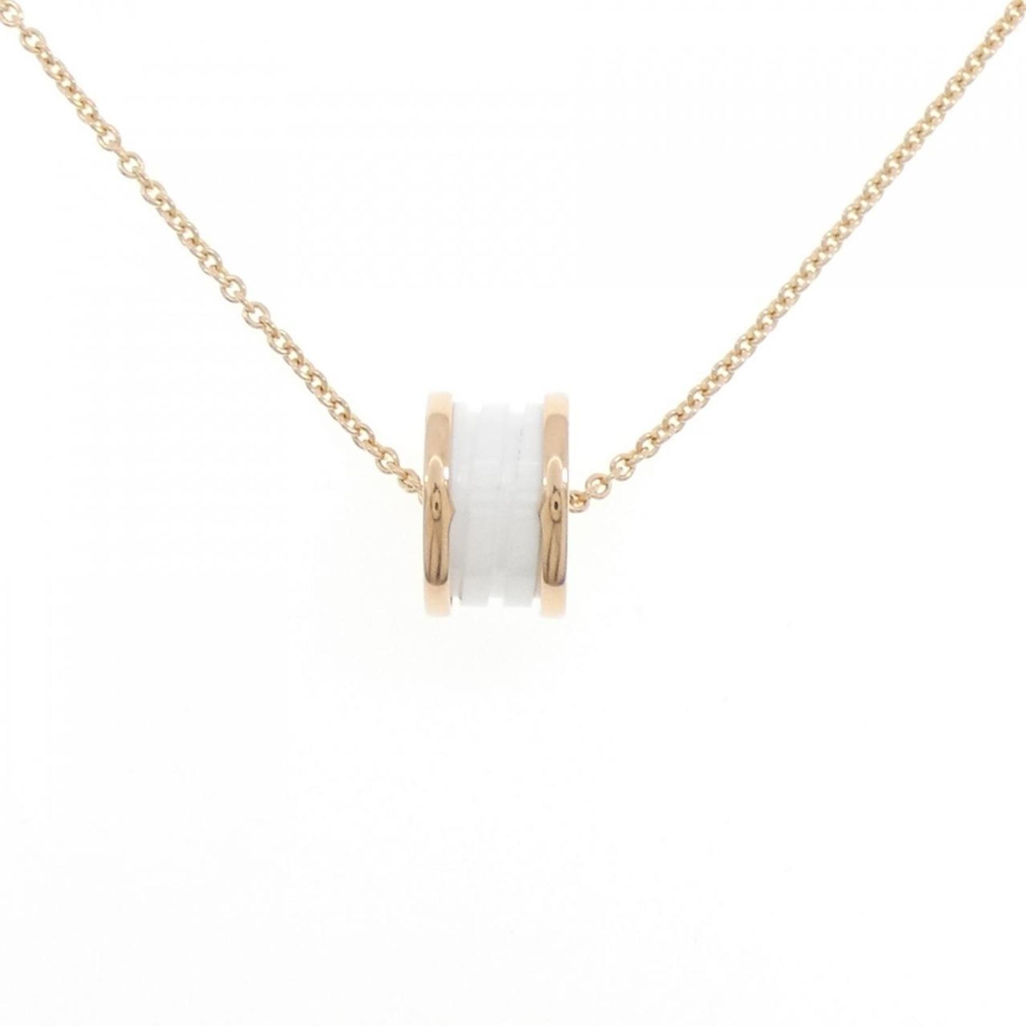 B.Zero1 Pendant Necklace Ceramic and 18K Rose Gold