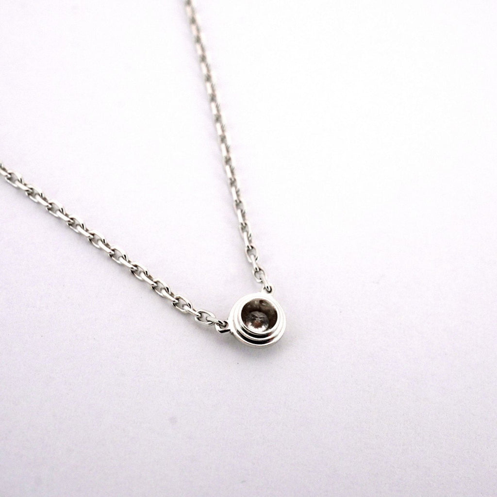 Pendant Necklace 18K White Gold with Diamond
