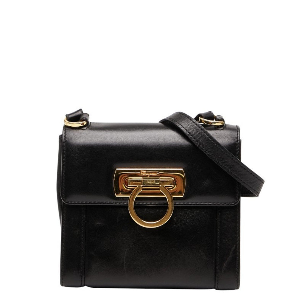Gancini Convertible Top Handle Bag Leather Mini