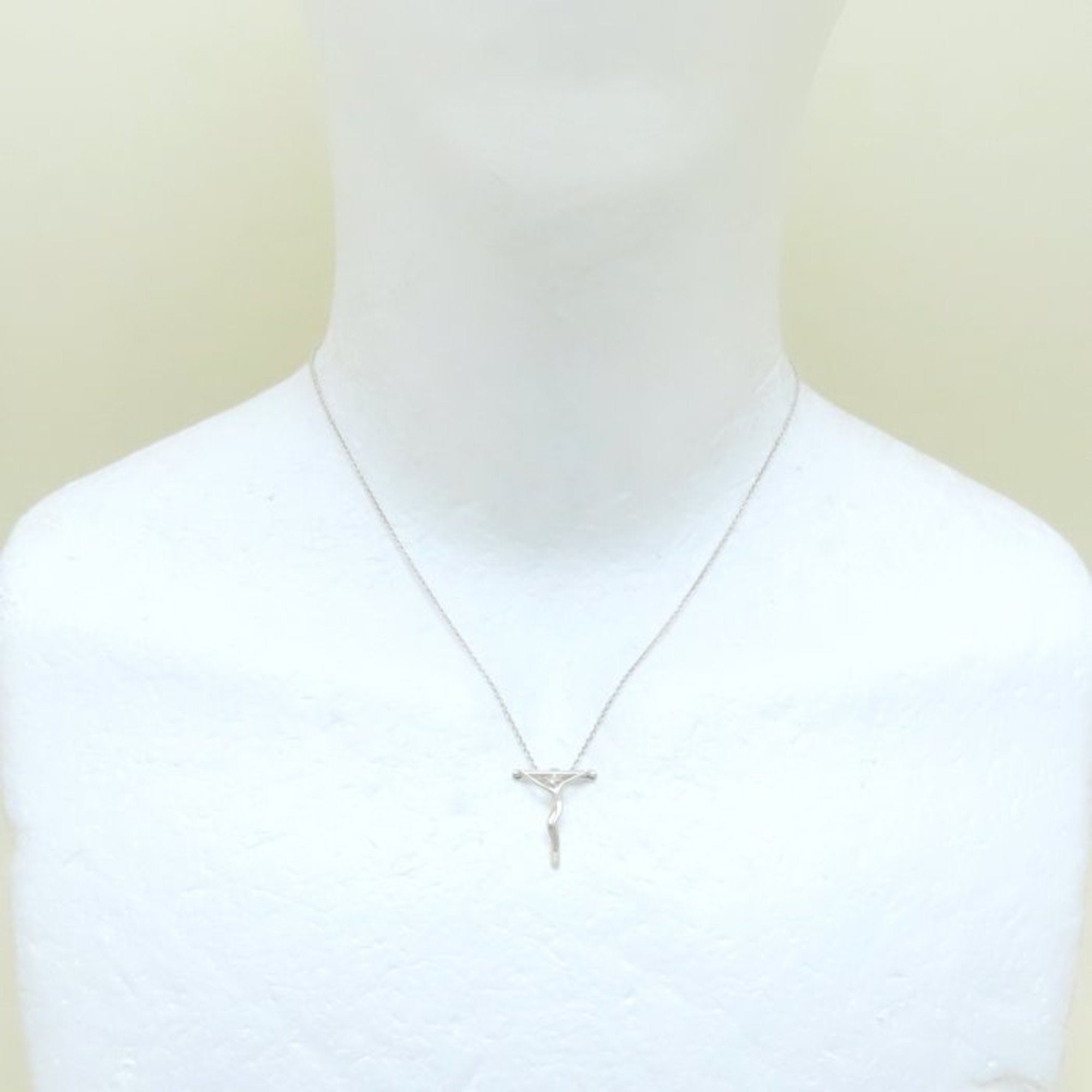 Crucifix Pendant Necklace Sterling Silver
