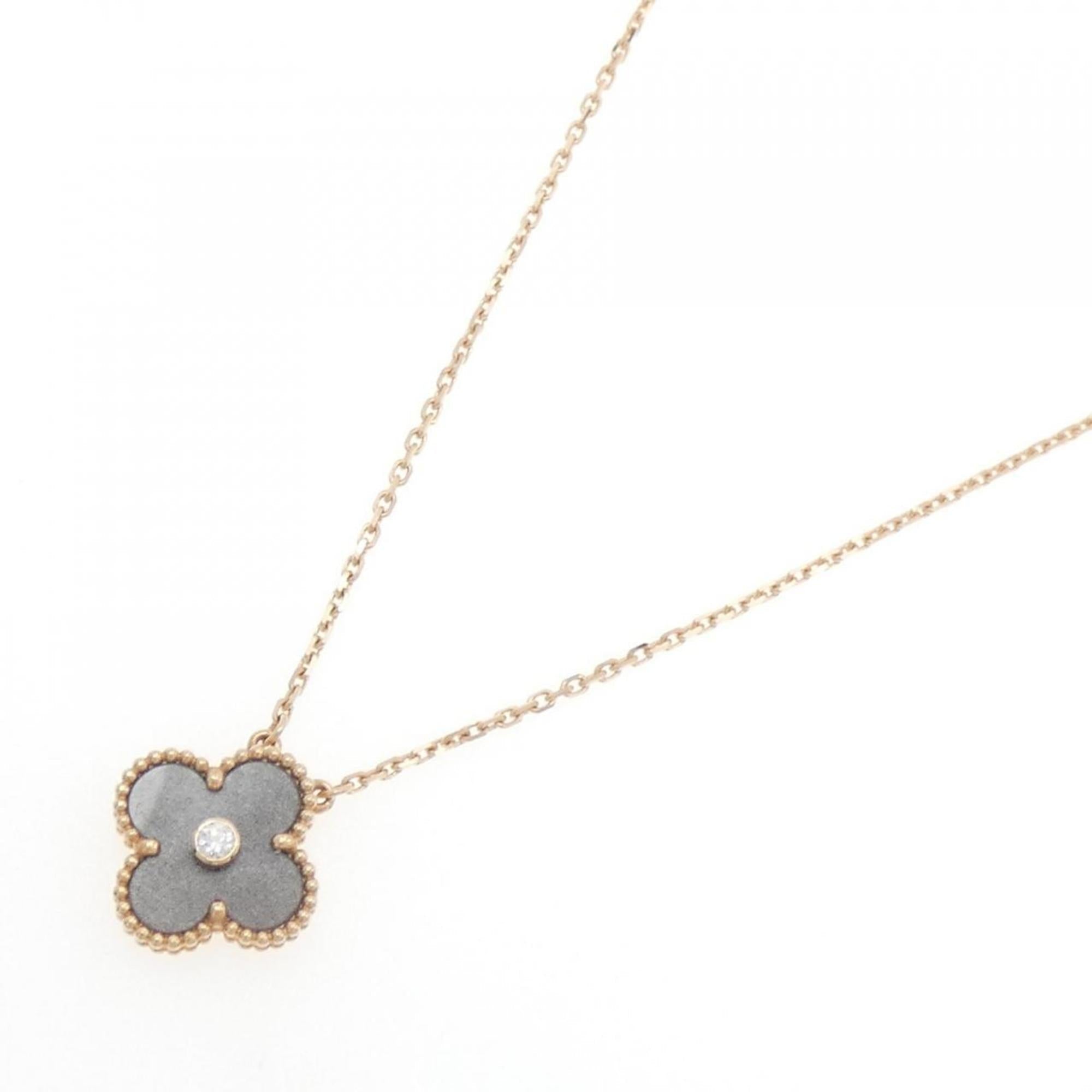 Vintage Alhambra Pendant Necklace 18K Rose Gold