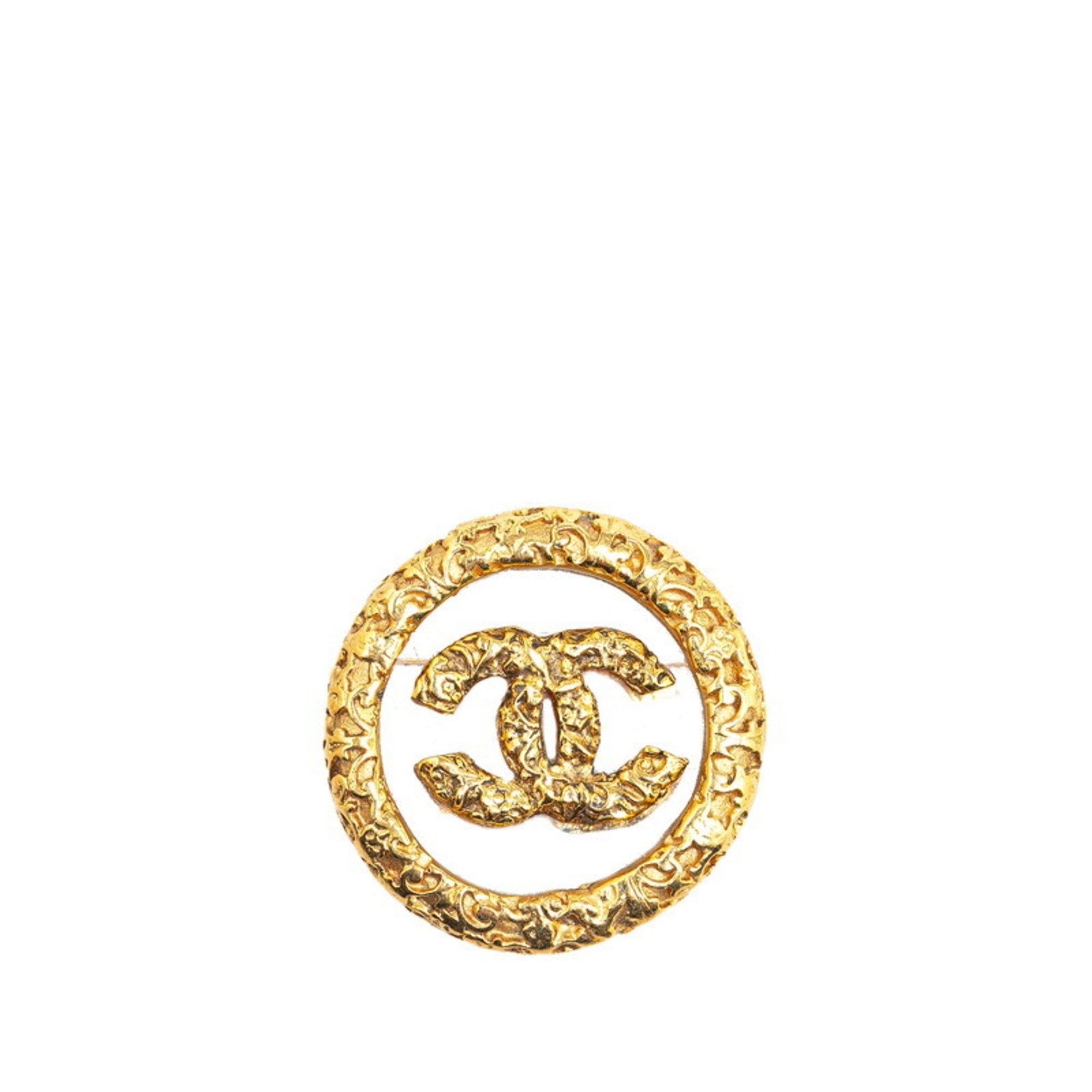CC Logo Brooch Metal