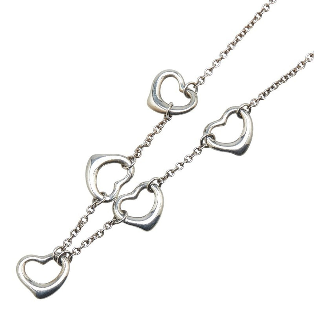Open Heart Pendant Necklace Sterling Silver 9.7mm
