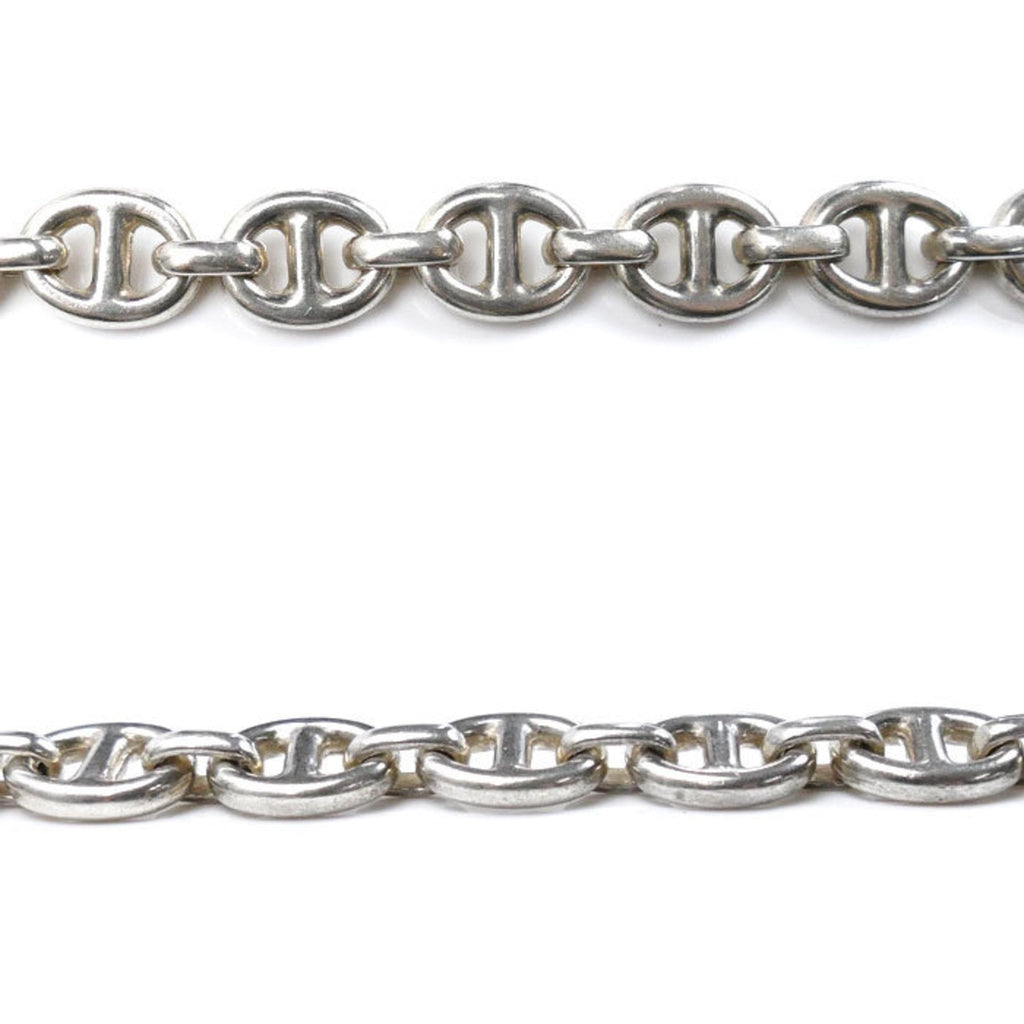 Anchor Chain Pendant Necklace Sterling Silver and 18K Yellow Gold