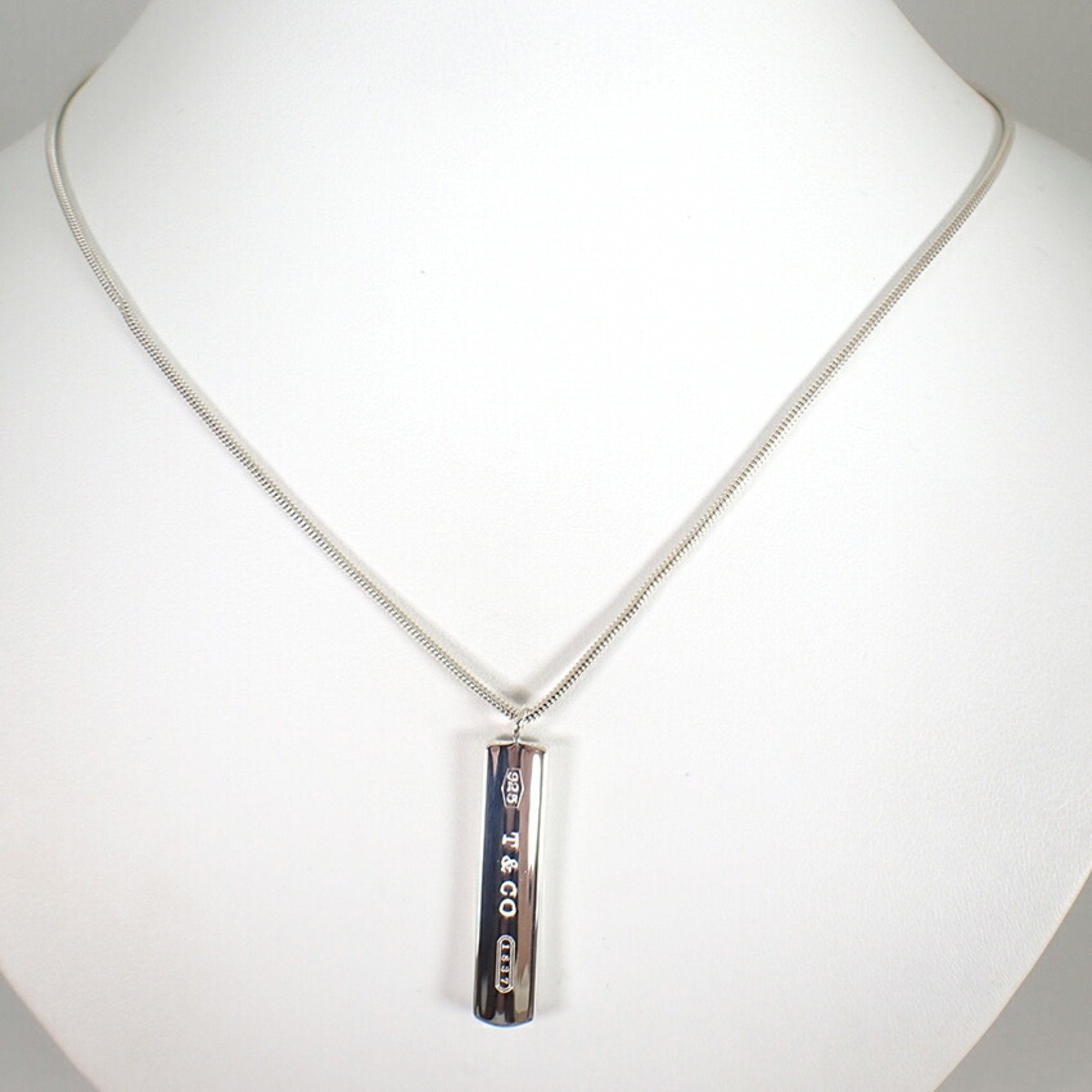 1837 Bar Pendant Necklace Sterling Silver
