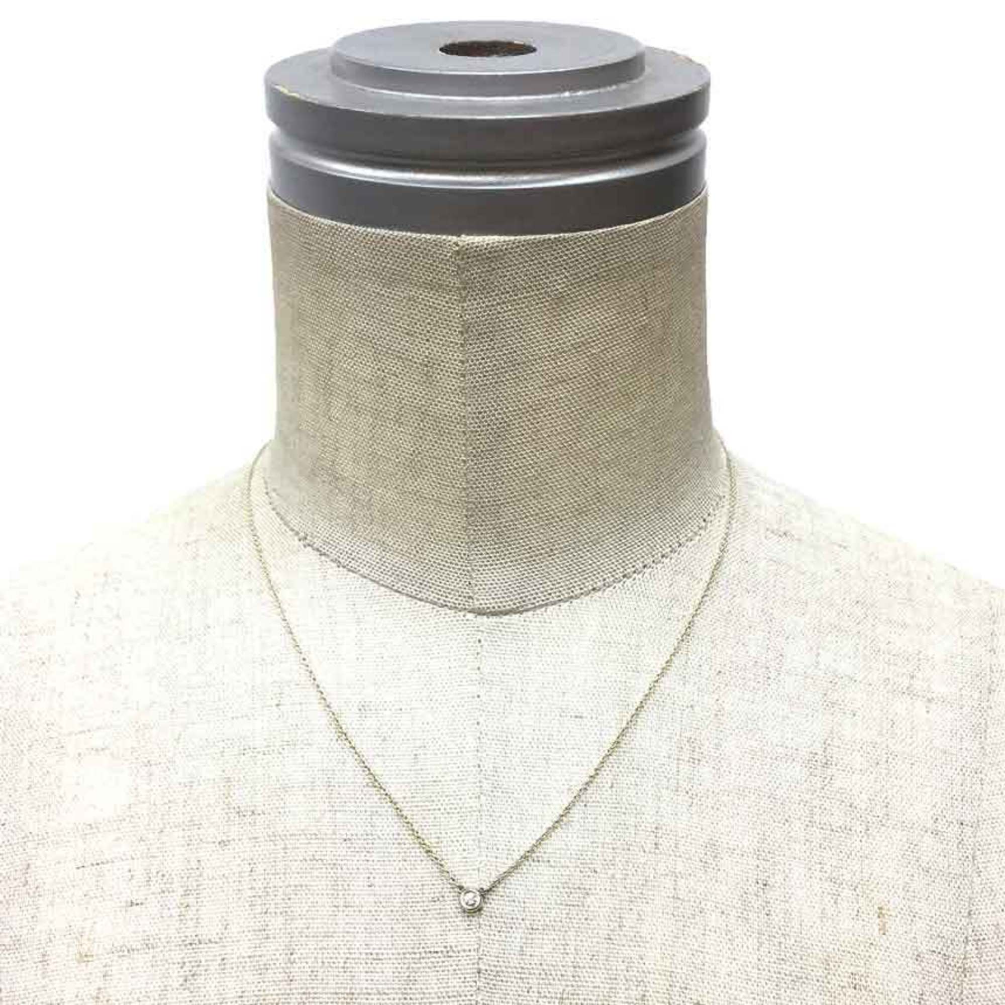 Elsa Peretti Diamonds By The Yard Pendant Necklace Sterling Silver and Diamond