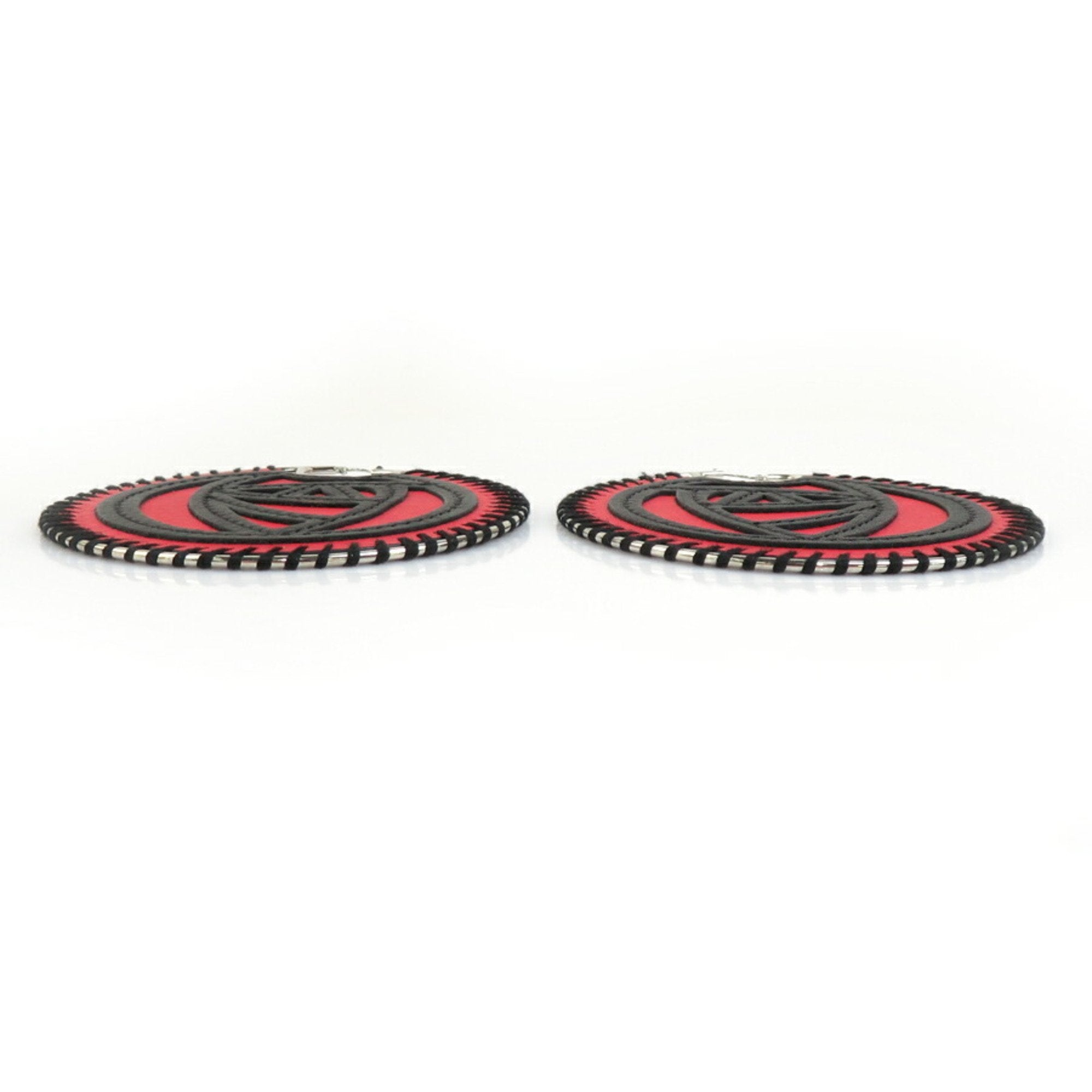 Earrings Leather and Metal