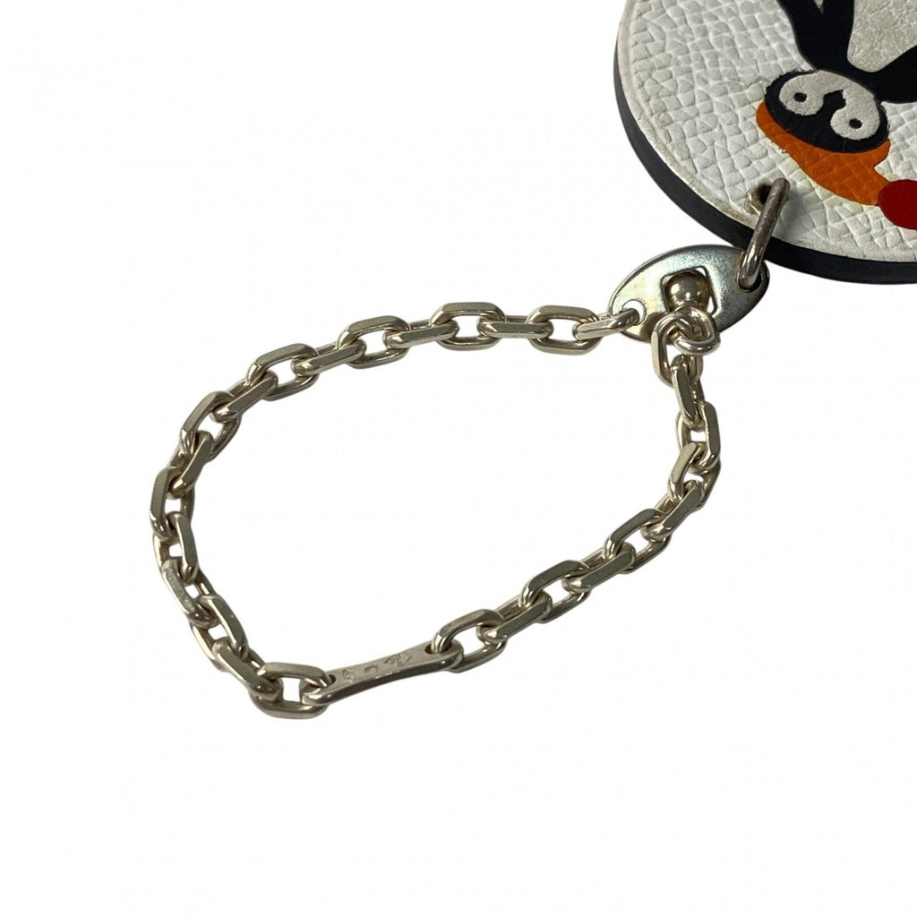 Penguin Charm Leather and Sterling Silver Handbag Charm