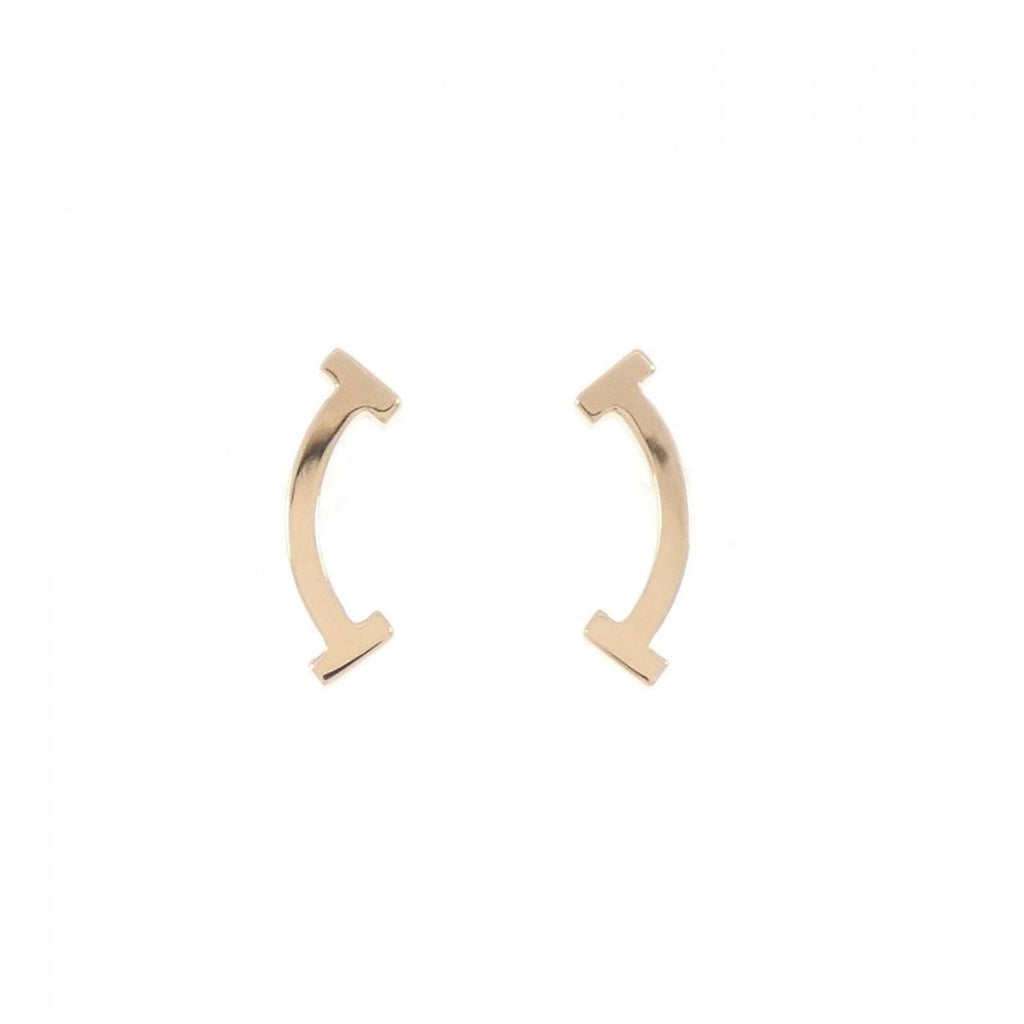 T Smile Pendant Necklace 18K Rose Gold Earrings 18K Rose Gold