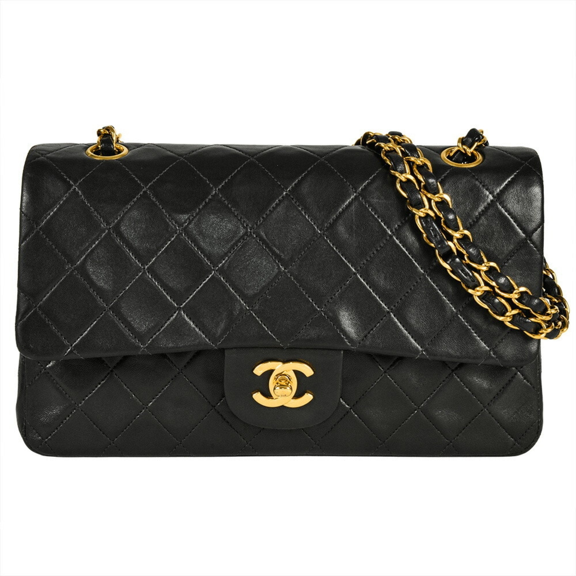Vintage Classic Double Flap Bag Quilted Lambskin Medium