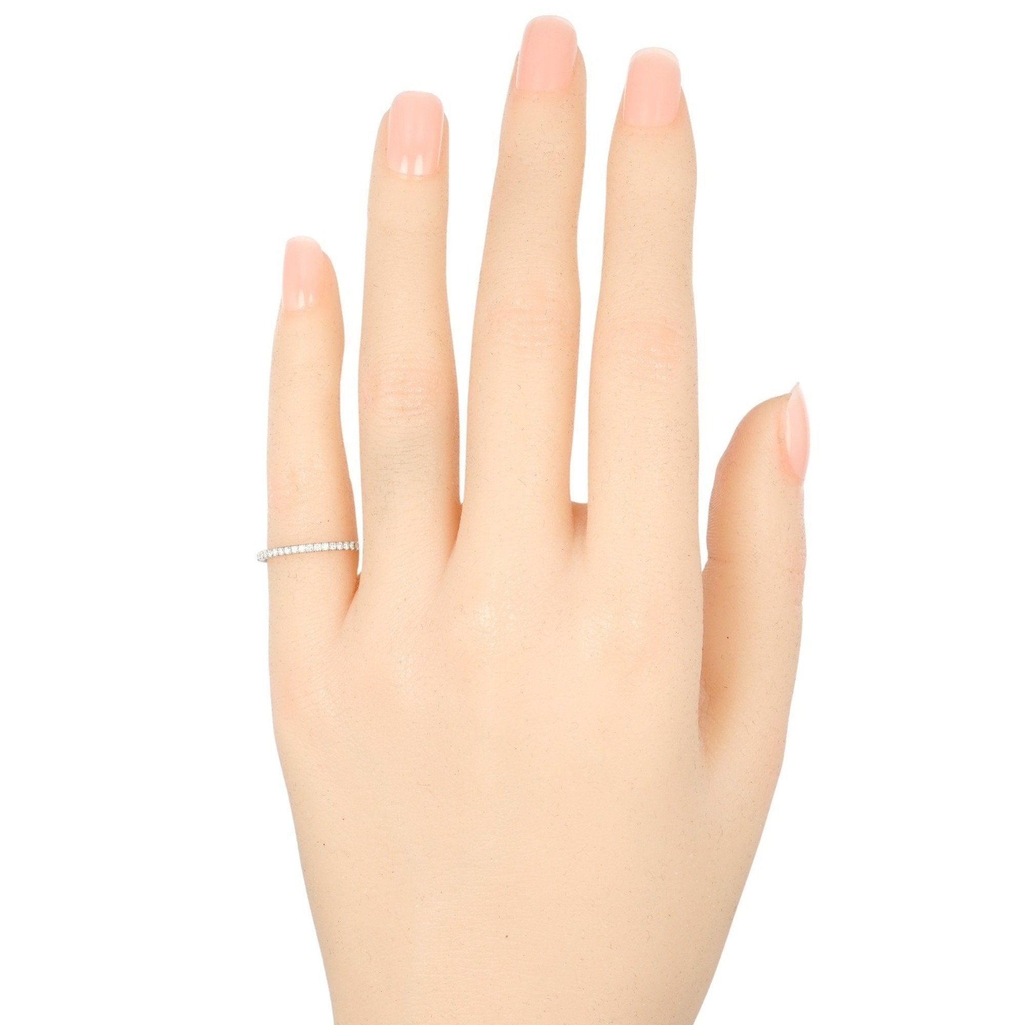 Ethancel Full Eternity Band Ring 18K White Gold