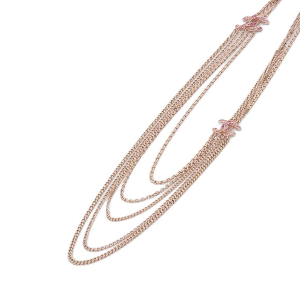 Pendant Necklace Metal Pink