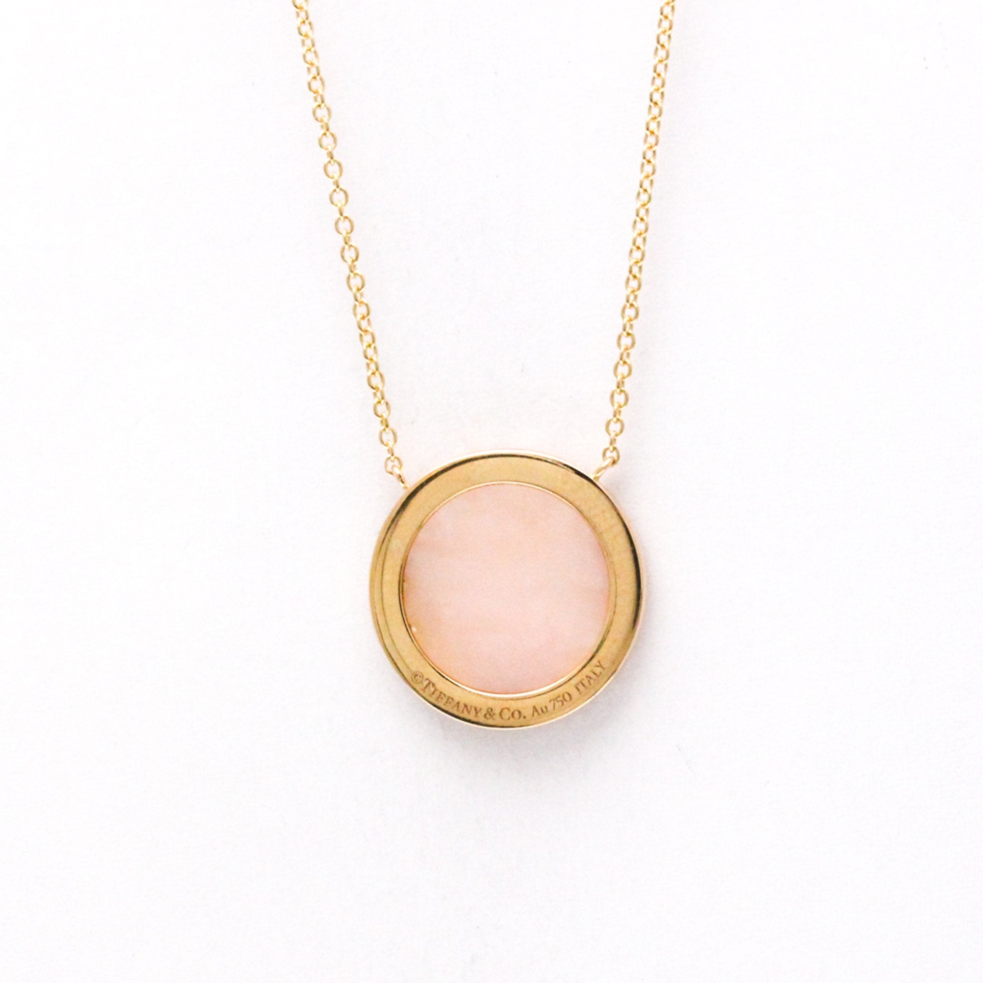 Pendant Necklace 18K Rose Gold with Diamond and Opal
